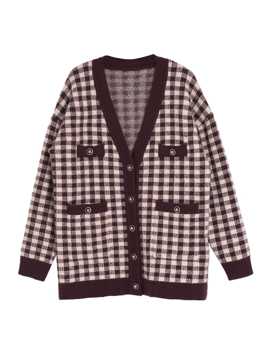 【Final Sale】Ansley Checkerboard Knit Cardigan