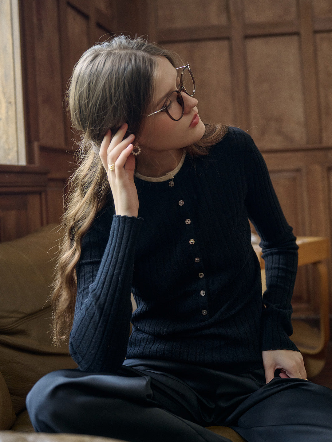 【Final Sale】Daisy Round Neck 100% Wool Sweater