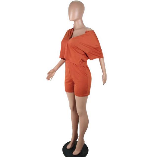 Women Pure Color Two Piece Set