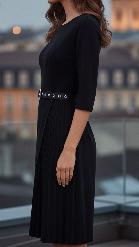 Isabelle's™ | Spring Belted Long Sleeve Midi Dress