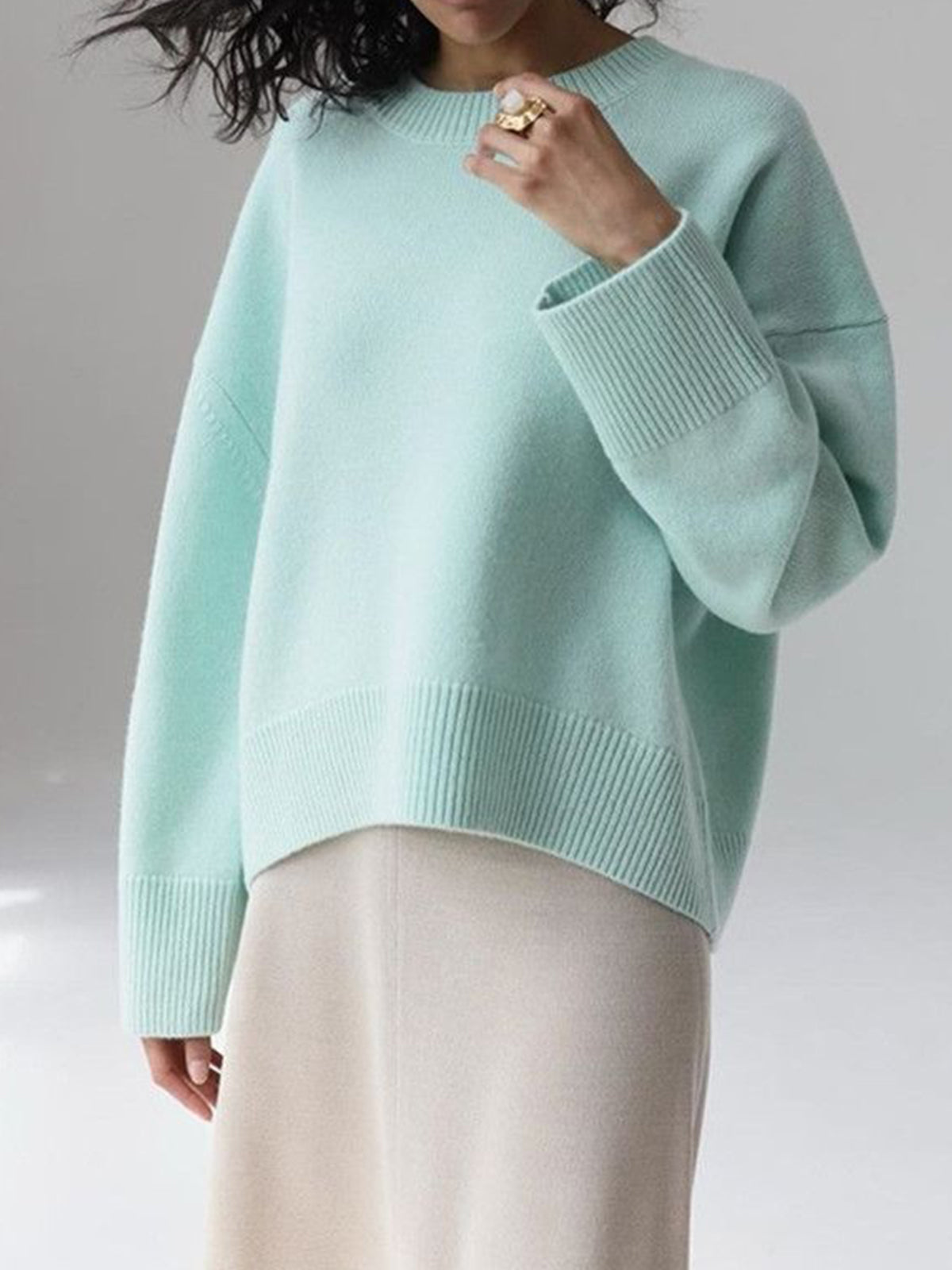 Isabelle's™ | Winter Oversized Knit Pullover Sweater