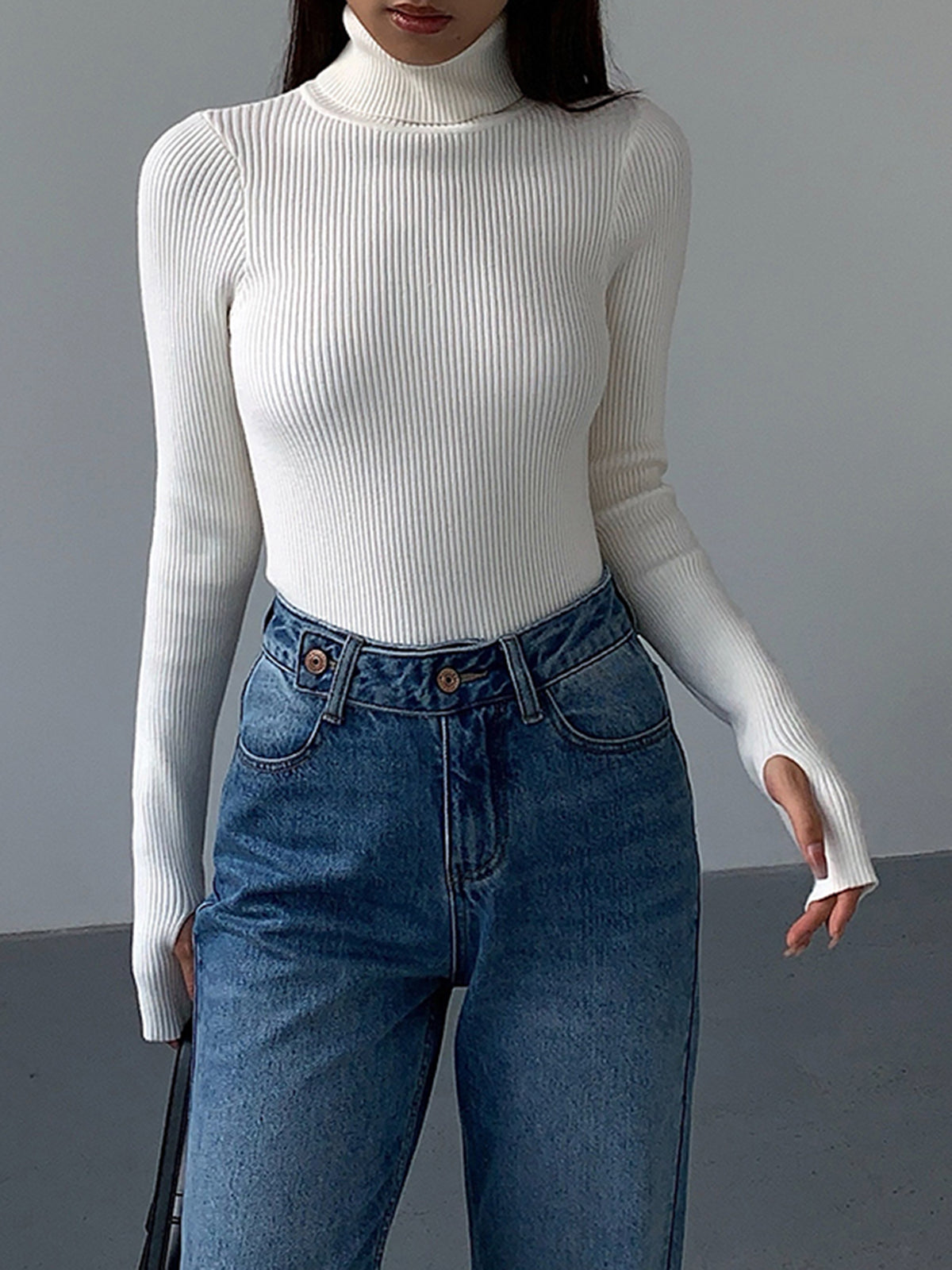 Isabelle's™ | Spring Stylish Ribbed Turtleneck Sweater
