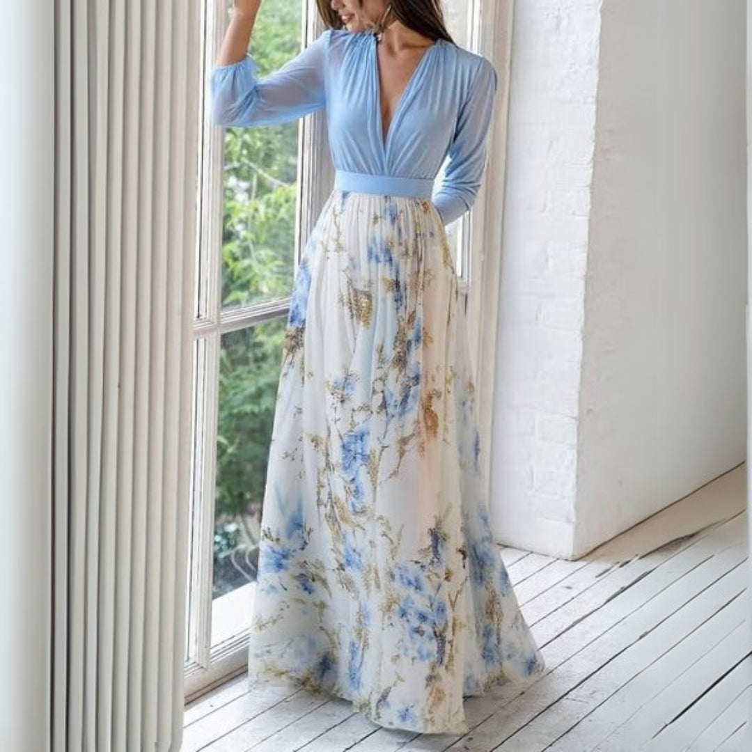 Isabelle's™ | Floral V-Neck Maxi Dress