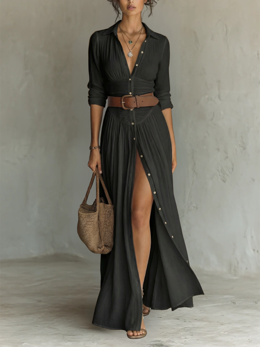 Isabelle's™ | Long Maxi Linen Dress