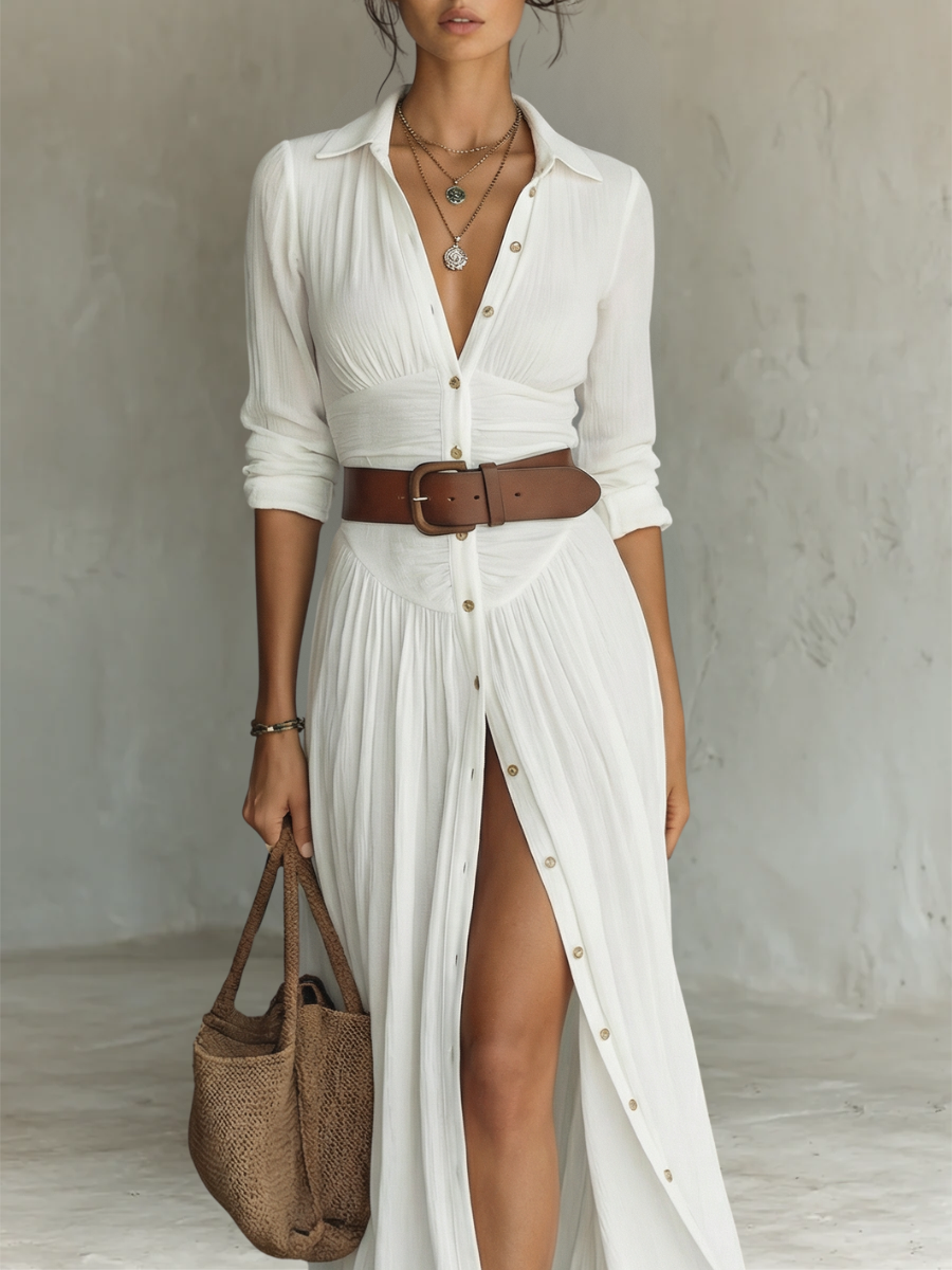 Isabelle's™ | Long Maxi Linen Dress