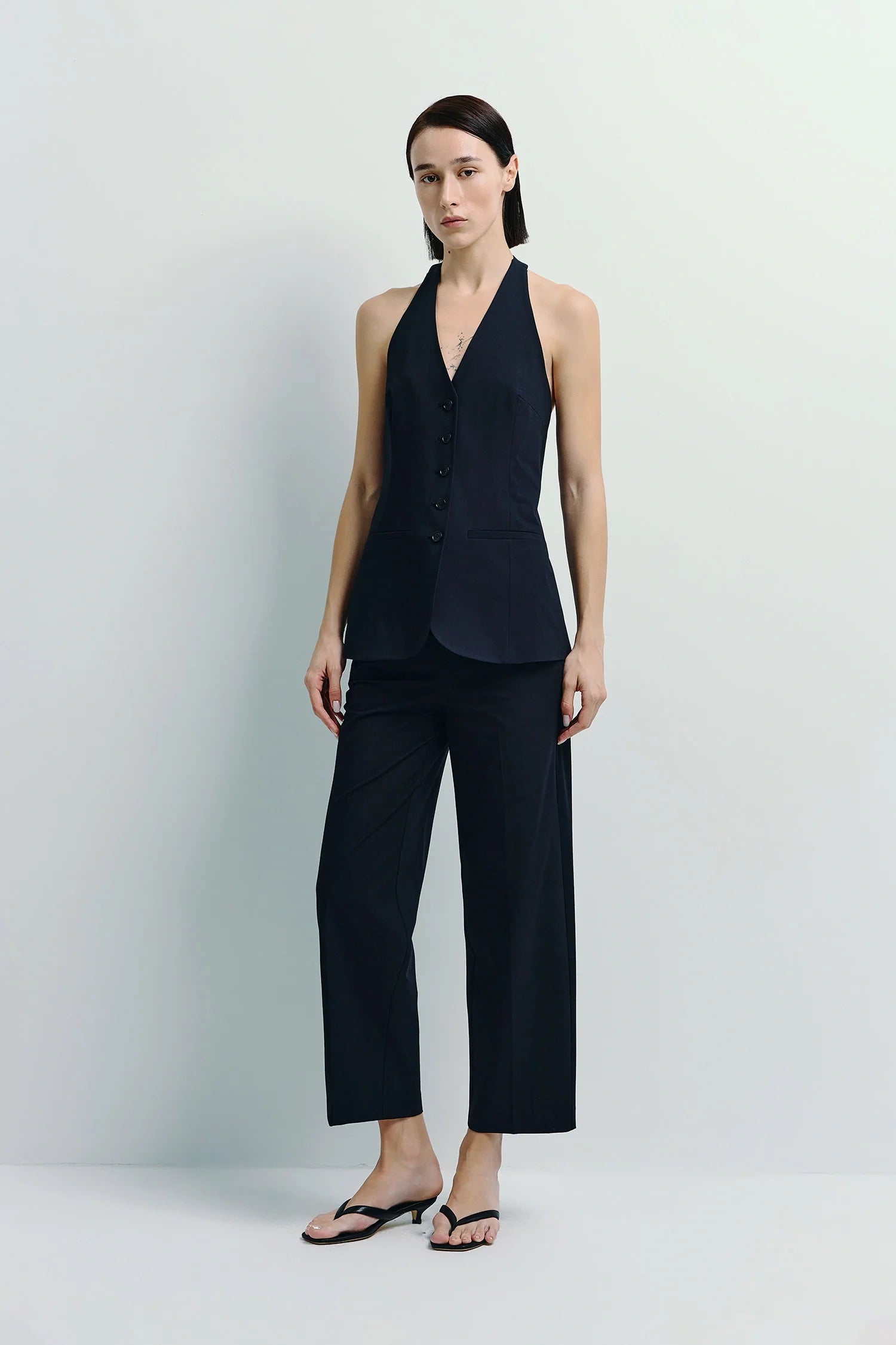 Donette Cropped Wide Leg Pant