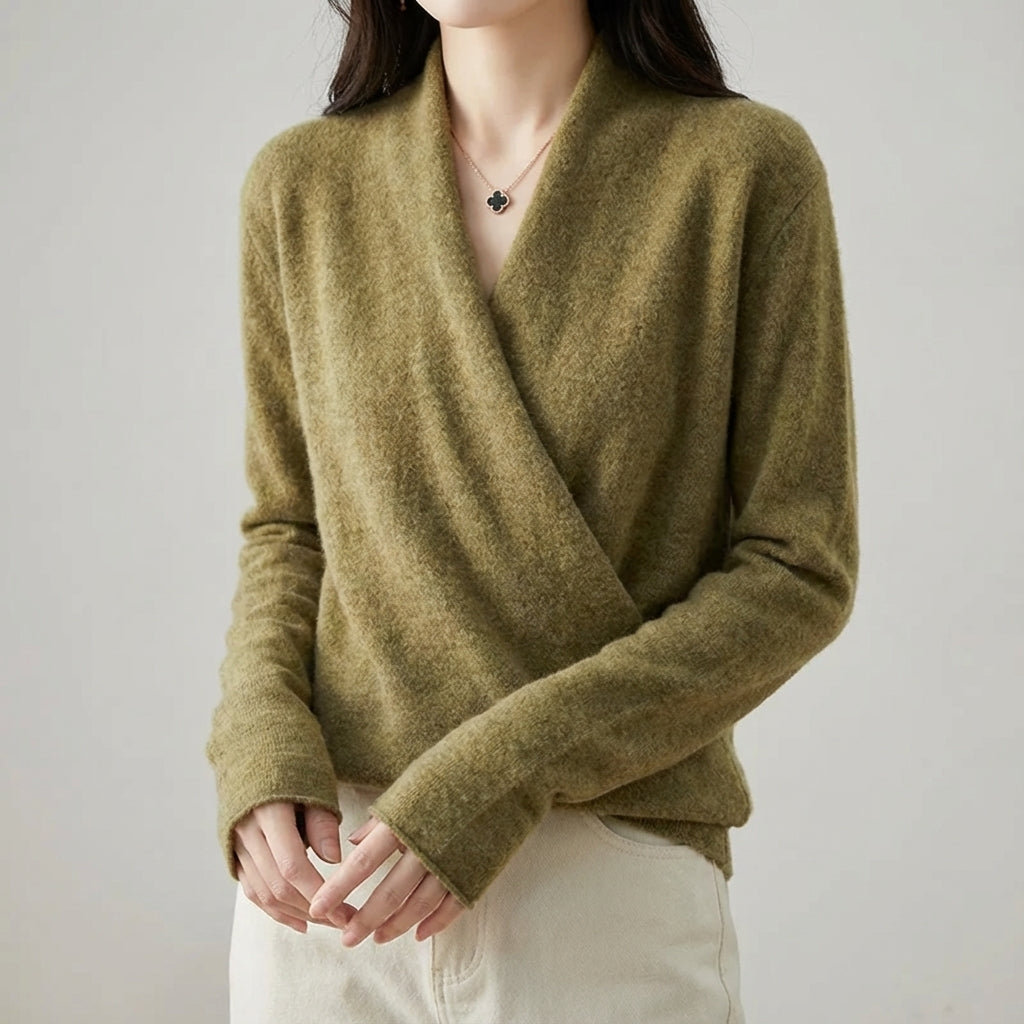 Isabelle's™ | Wool blend wrap sweater