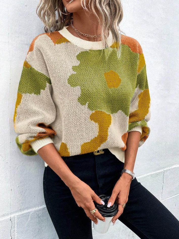 Isabelle's™ | Floral Print Pullover Sweater