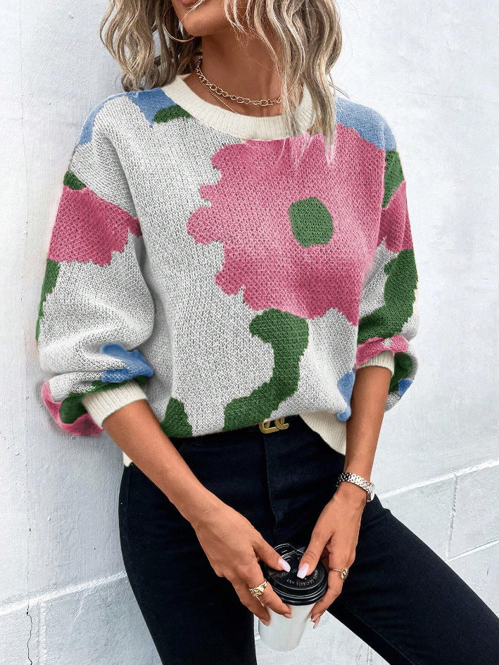 Isabelle's™ | Floral Print Pullover Sweater