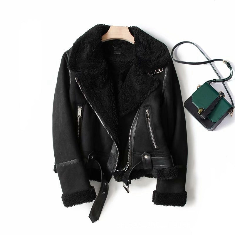 Isabelle's™ | Suede Velvet Fur Lambswool Jacket