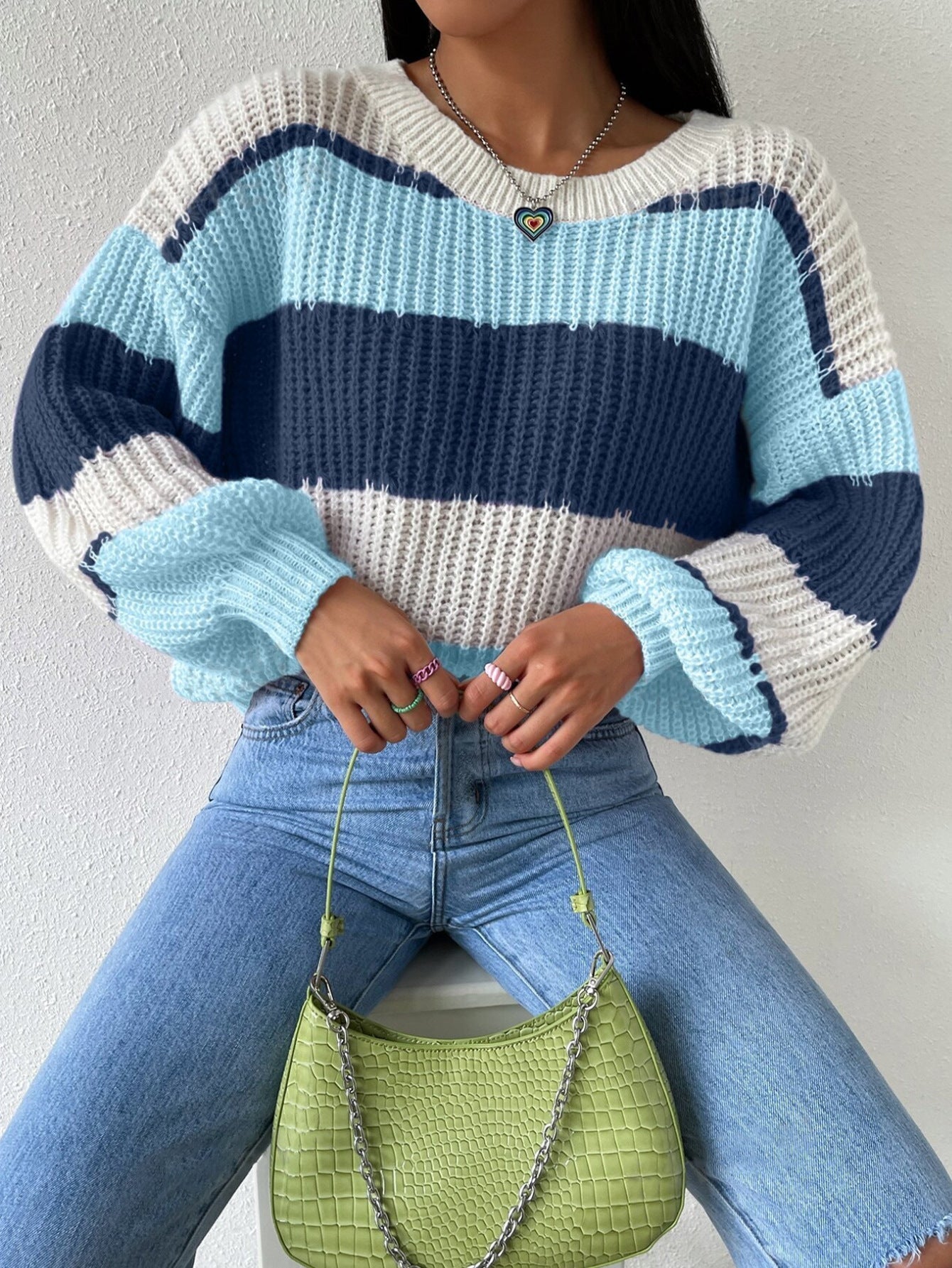 Isabelle's™ | Striped Knit Pullover Sweater