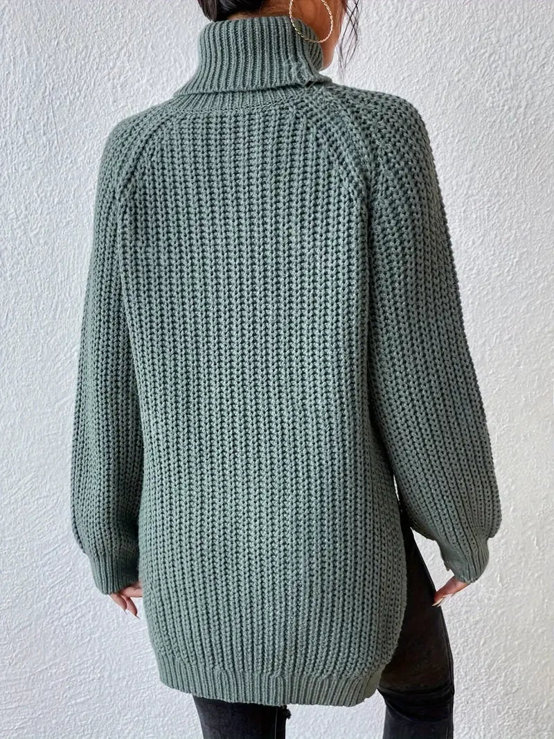 Isabelle's™ | Winter Turtleneck Ribbed Knit Sweater