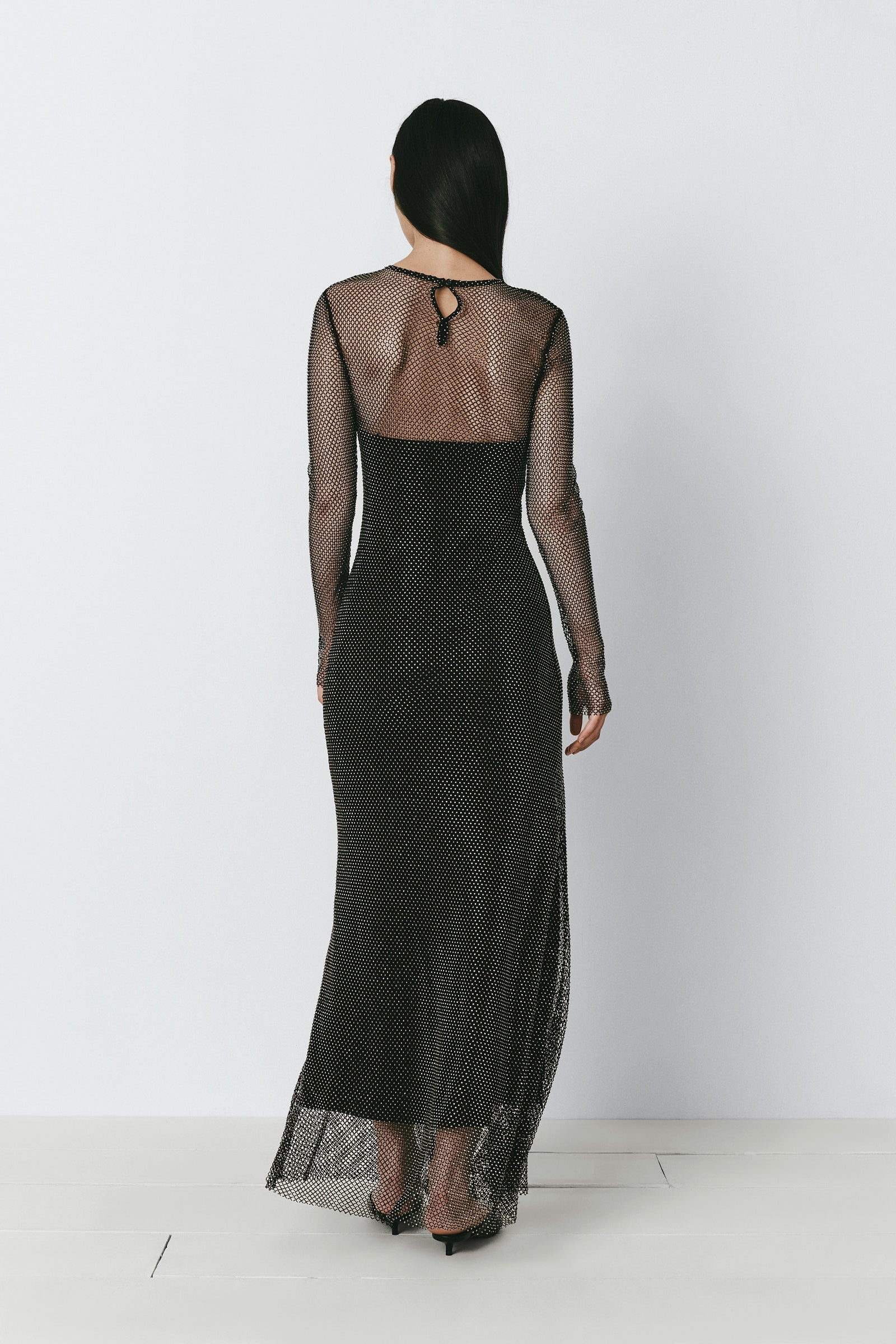 Pierres Rhinestone Mesh Dress