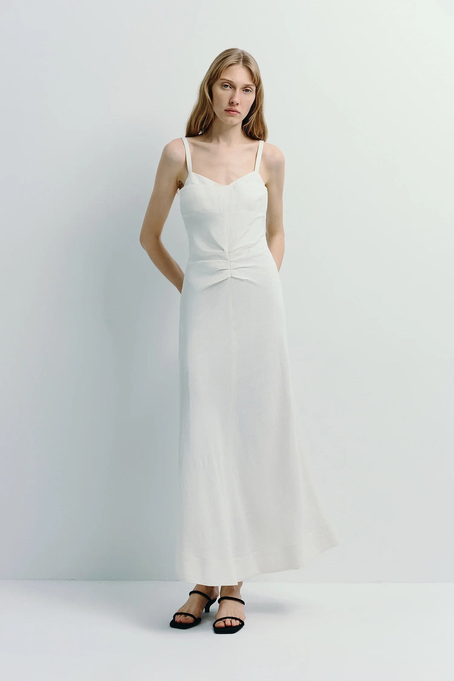 Jiselle Pleated Waist Dress