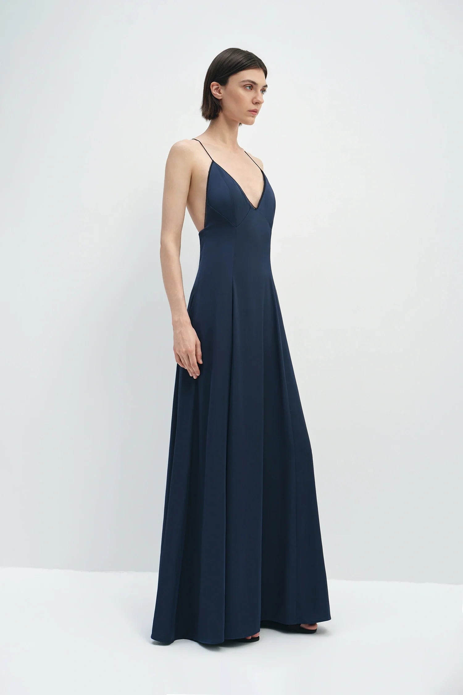 Amélie V-Cami Satin Dress