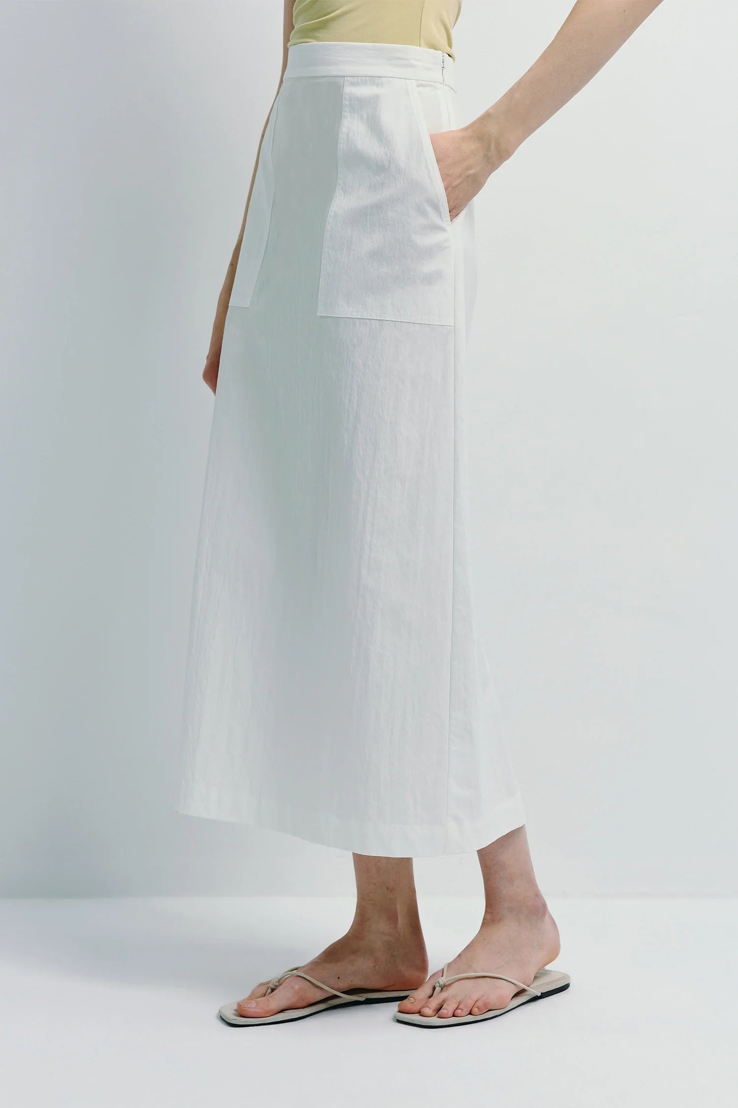 Savoie Crinkled Poplin Skirt