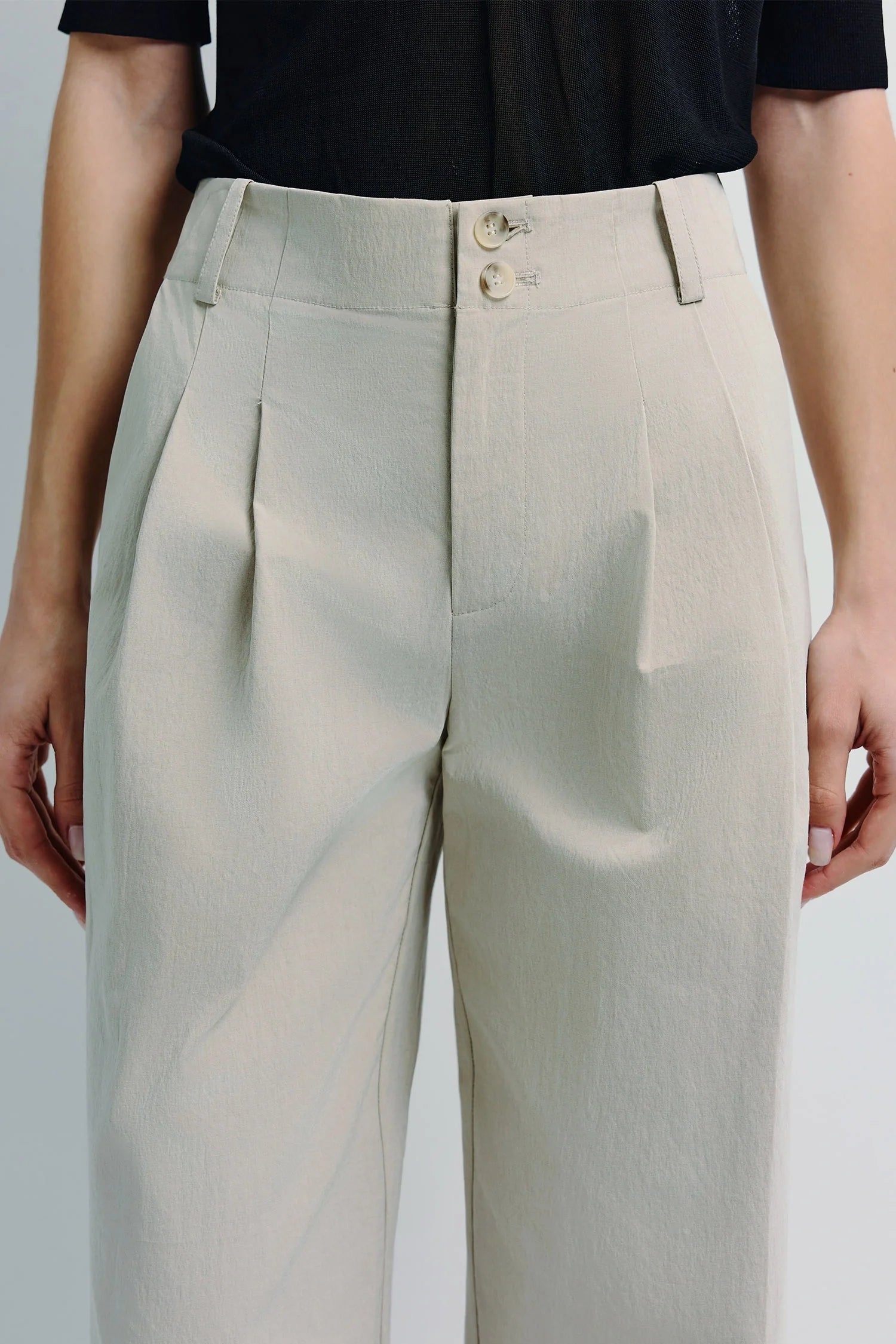 Vélo Crinkled Cotton Wide Leg Pant