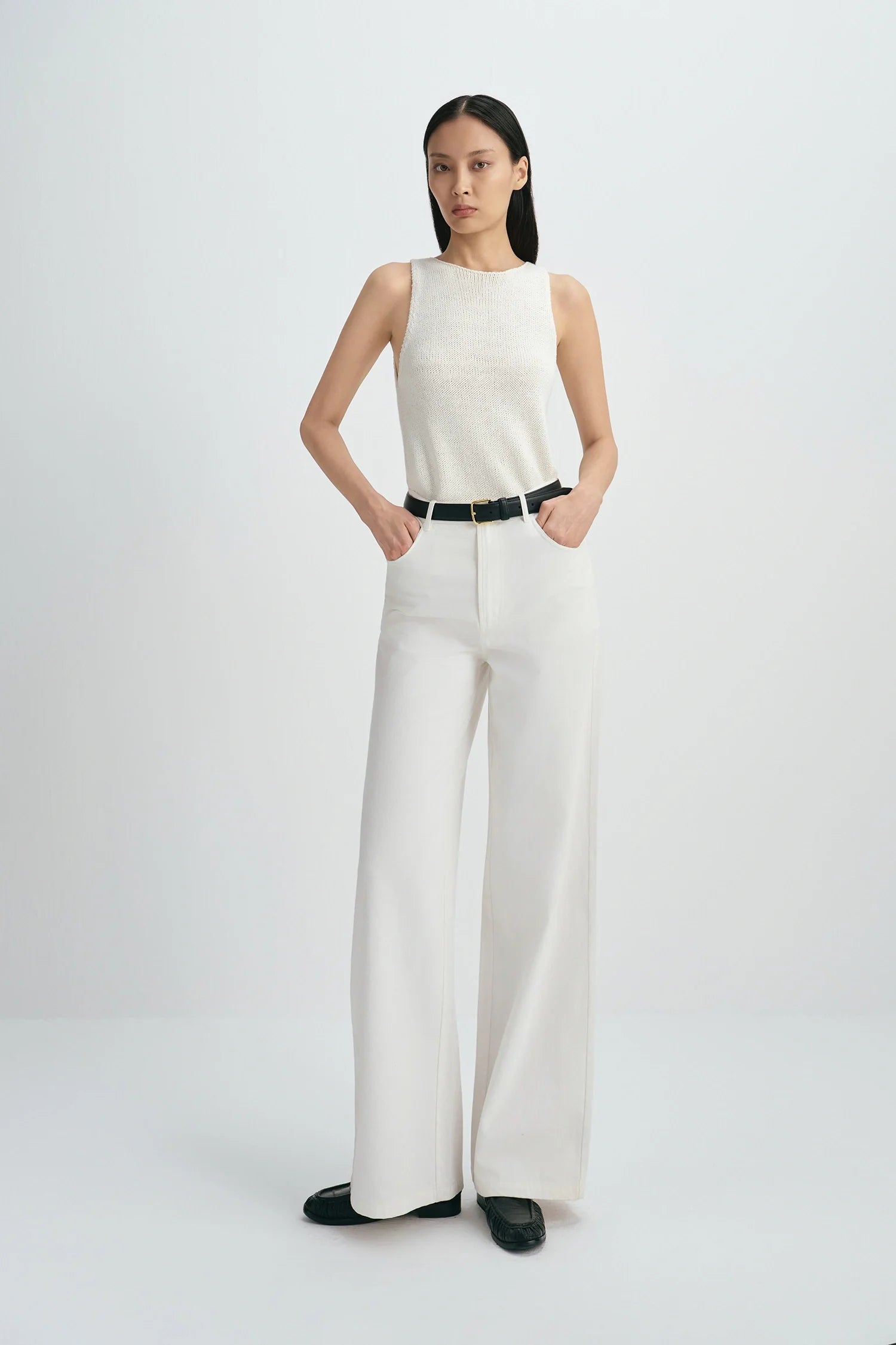 Tricot Boatneck Sweater Tank
