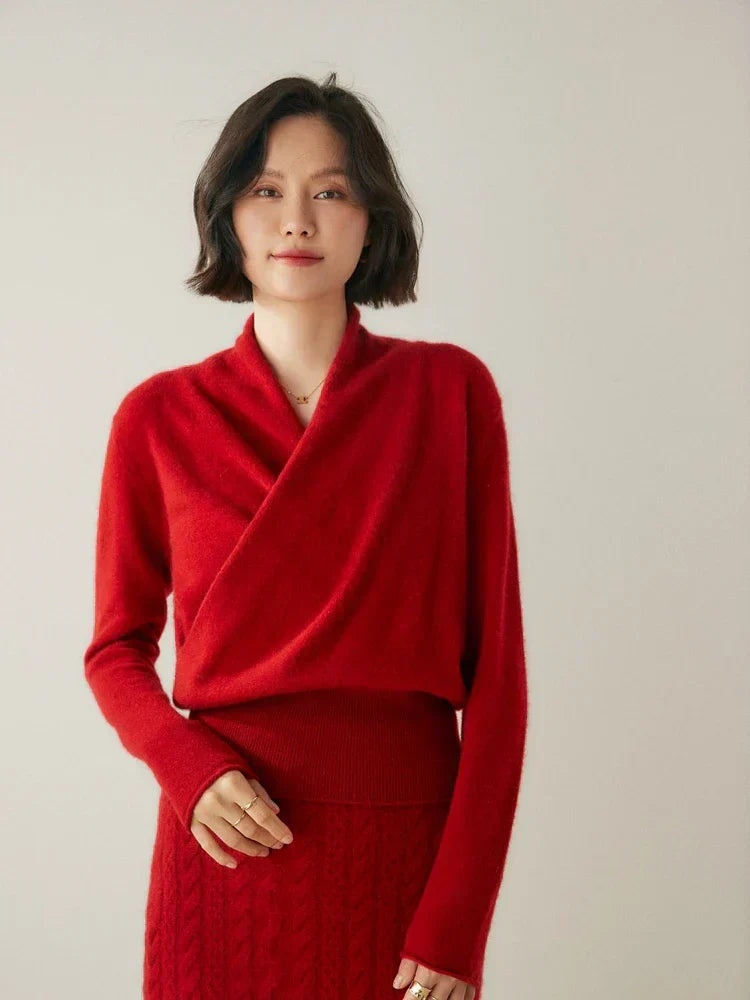 Isabelle's™ | Elegant Wrap Crossover Chic Sweater