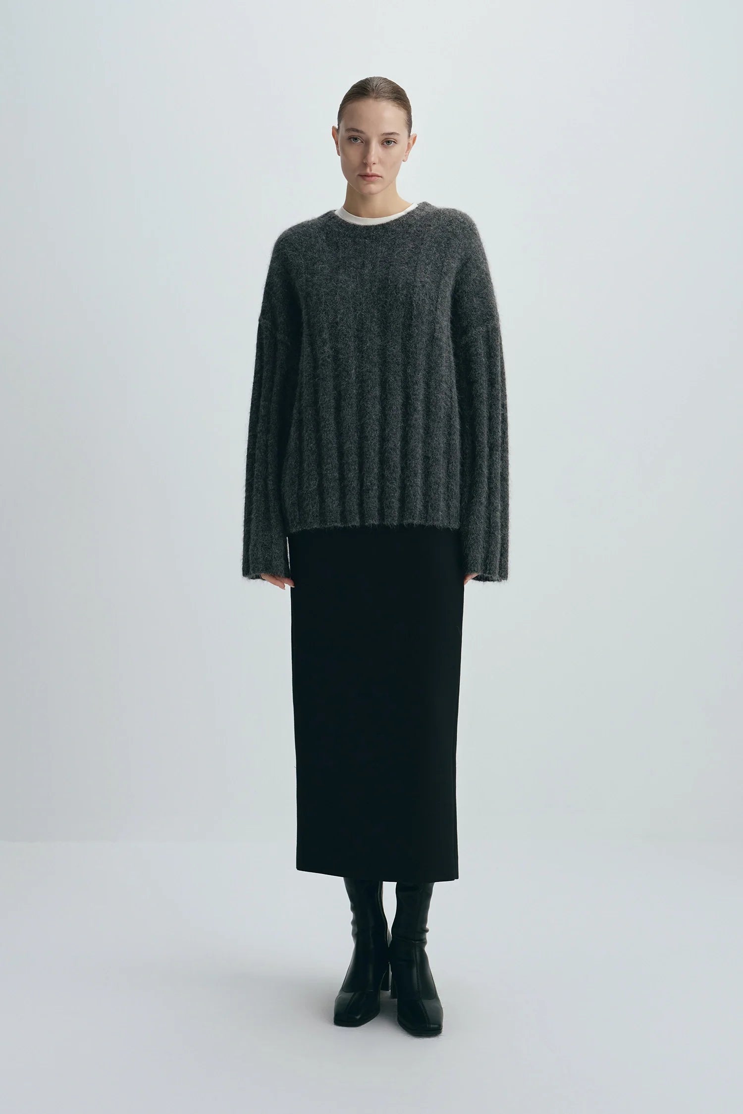 Vendome Wide Rib Boxy Sweater