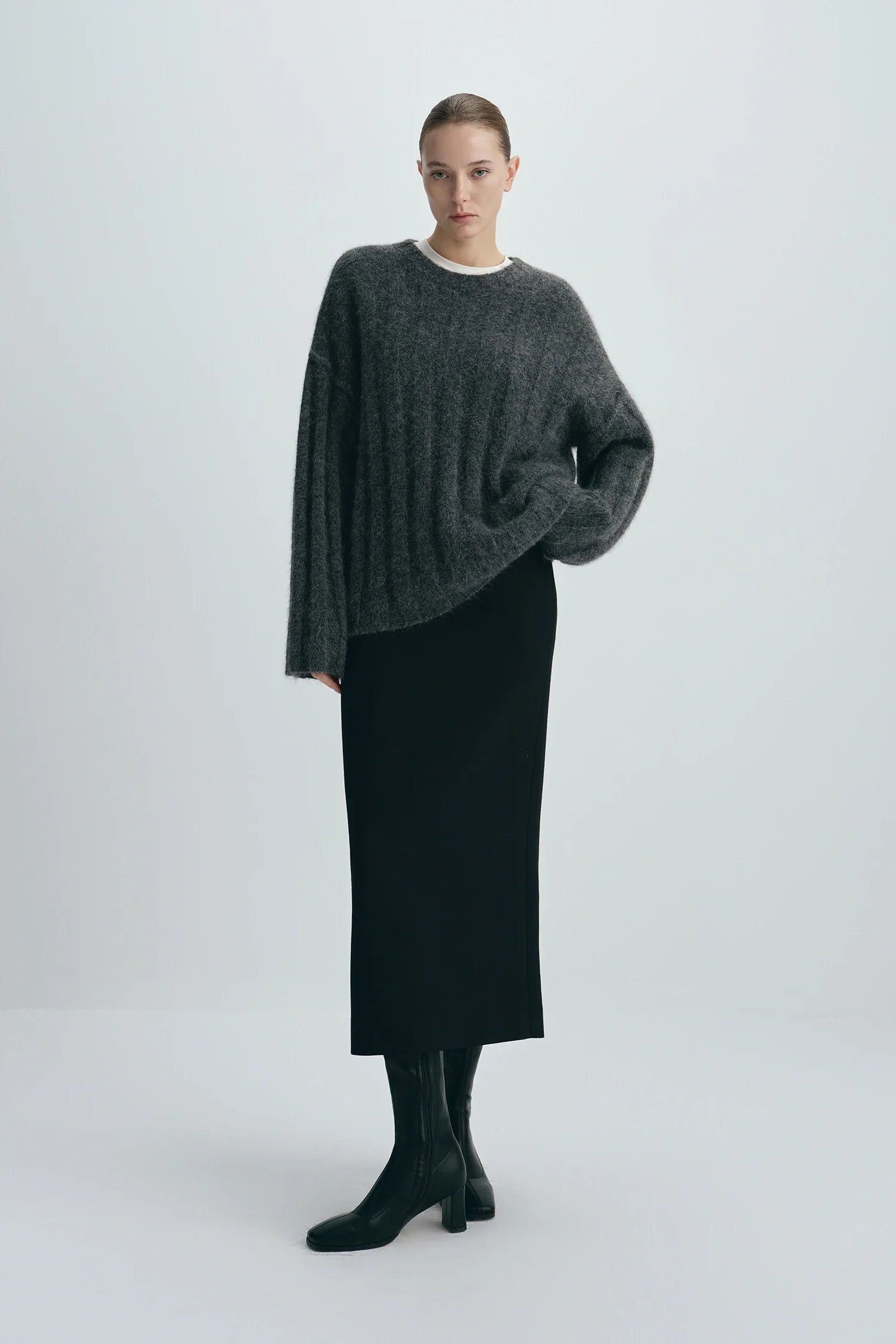 Vendome Wide Rib Boxy Sweater
