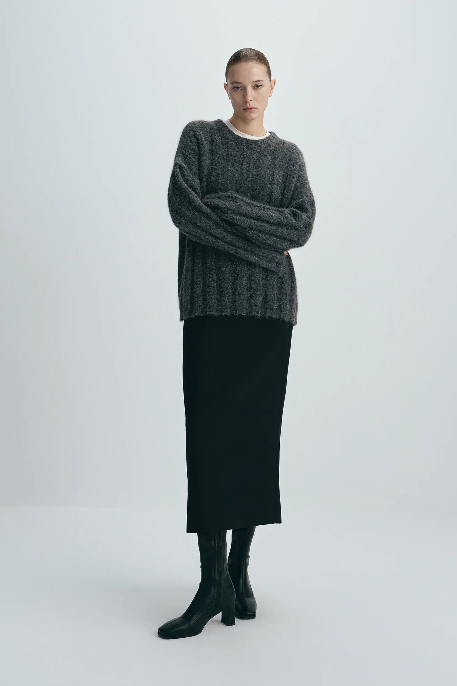 Vendome Wide Rib Boxy Sweater