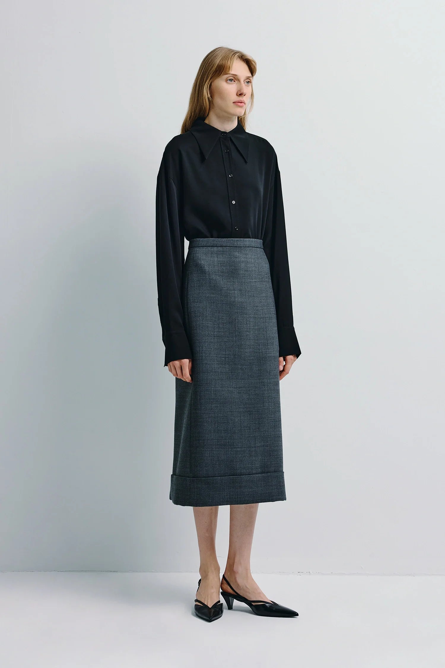 Paley Wool Blend Midi Skirt