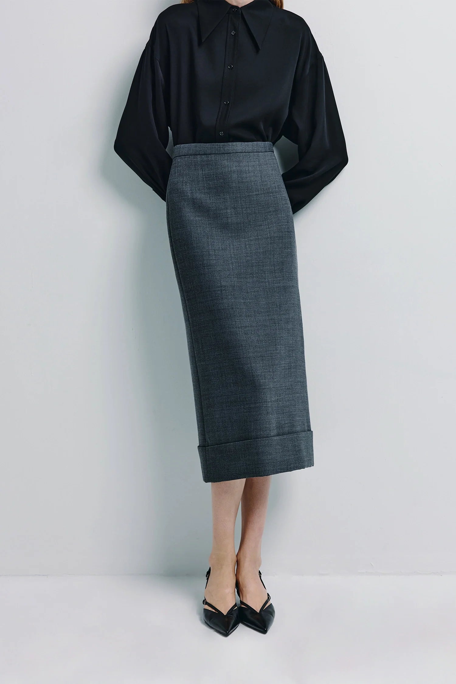 Paley Wool Blend Midi Skirt