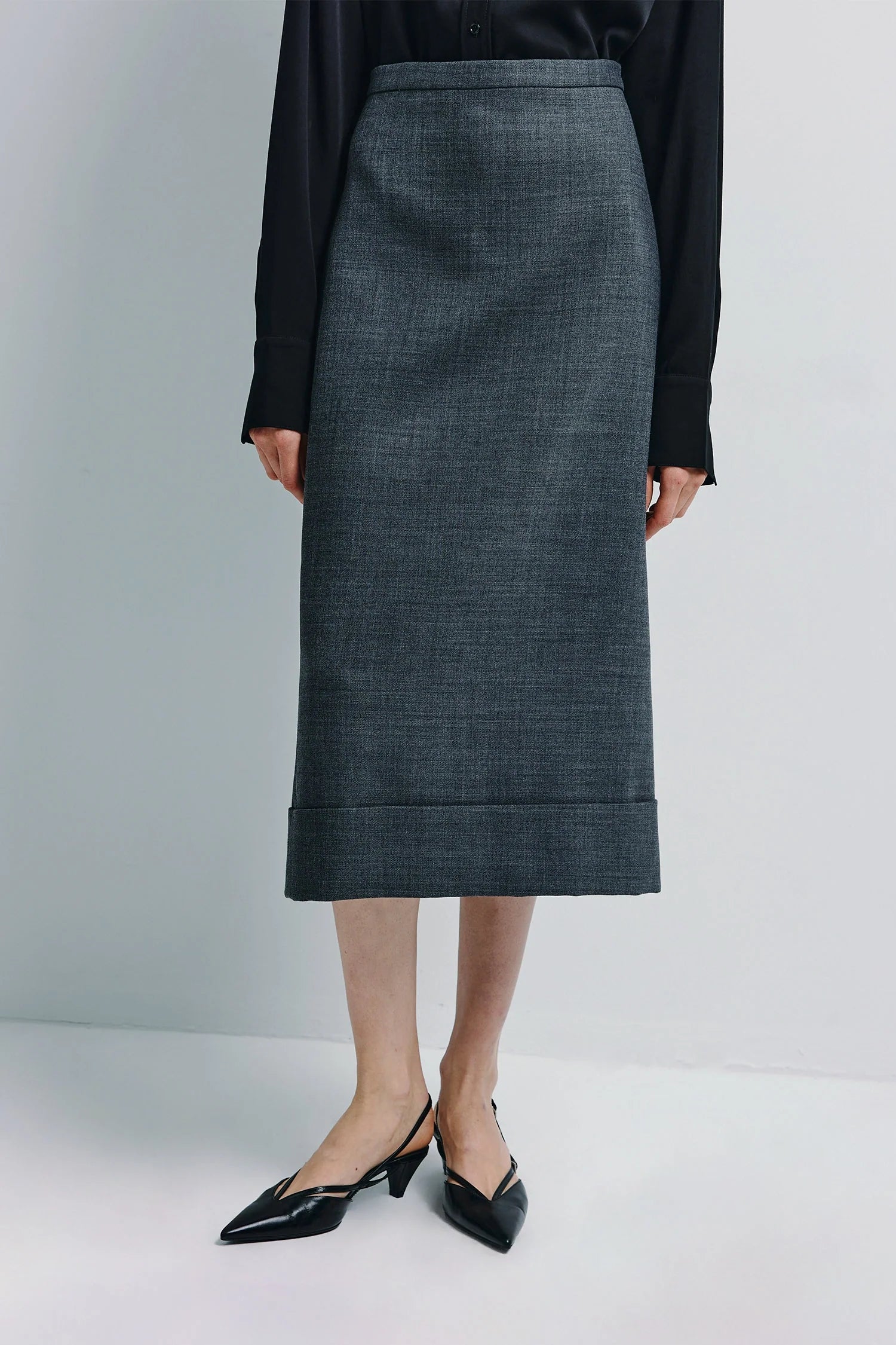 Paley Wool Blend Midi Skirt