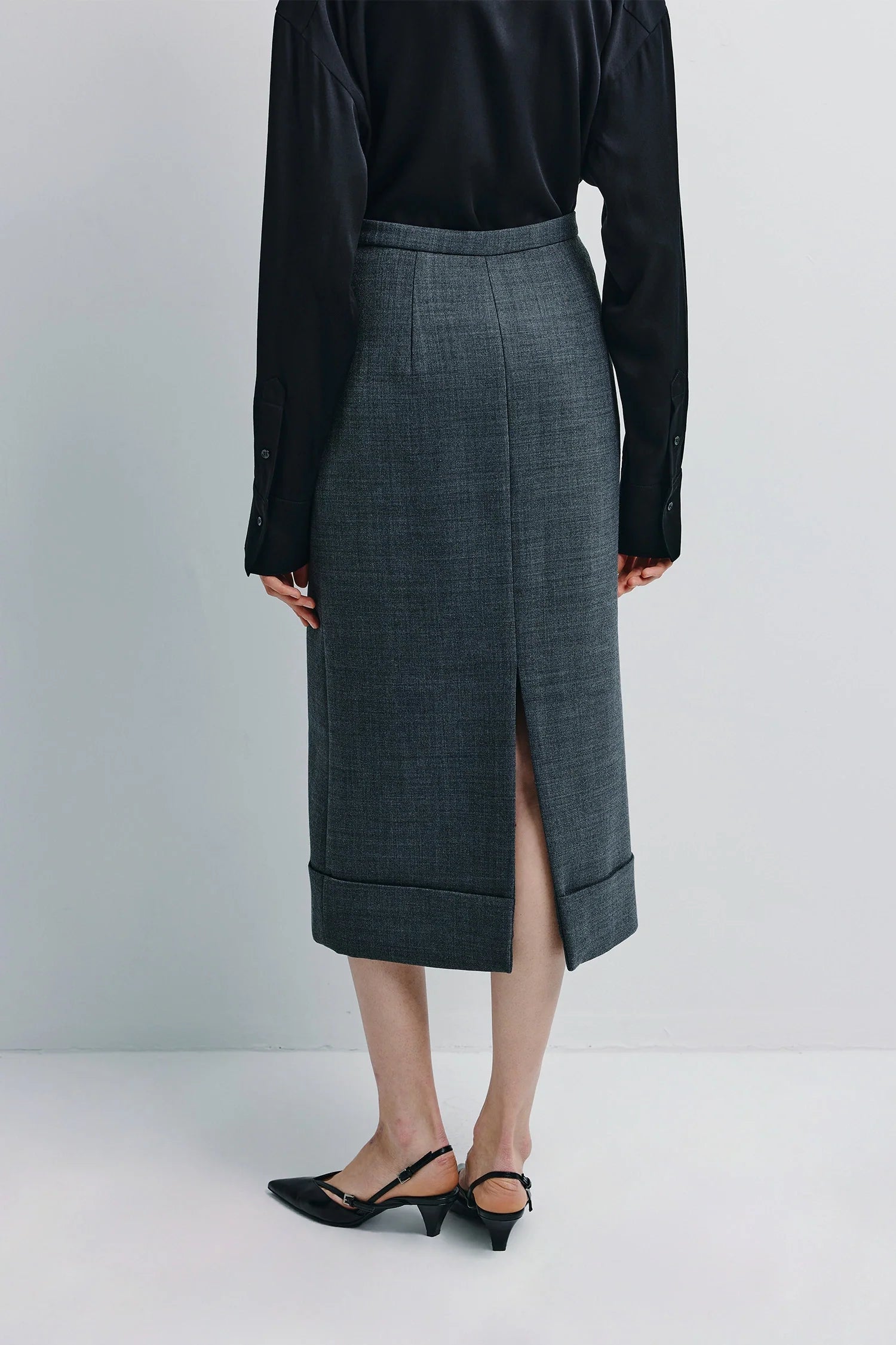 Paley Wool Blend Midi Skirt