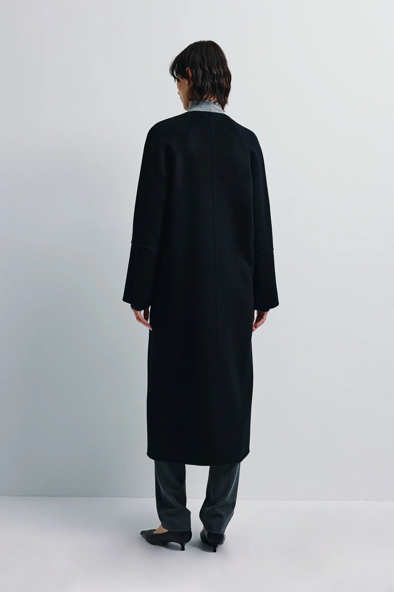 Iana Collarless Handmade Coat
