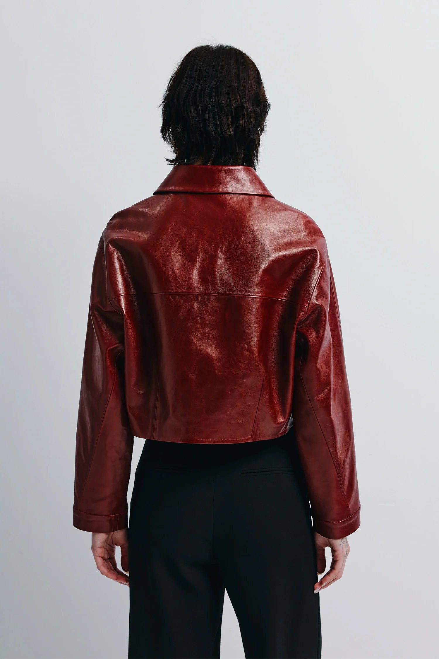 Tonni Cropped Leather Jacket