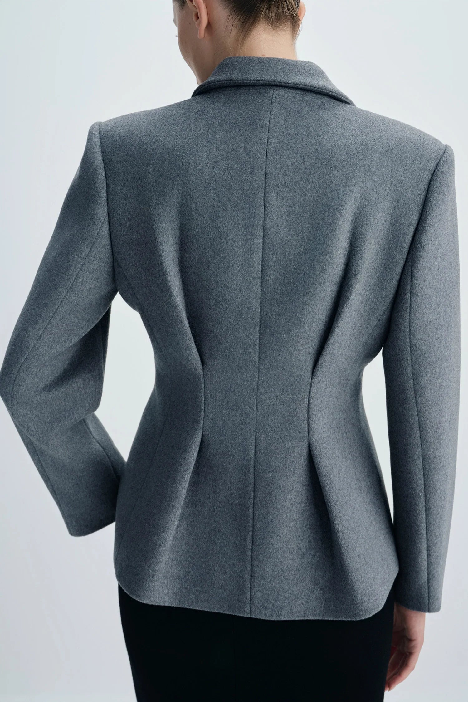 Trenton Pleat Waist Wool Blazer