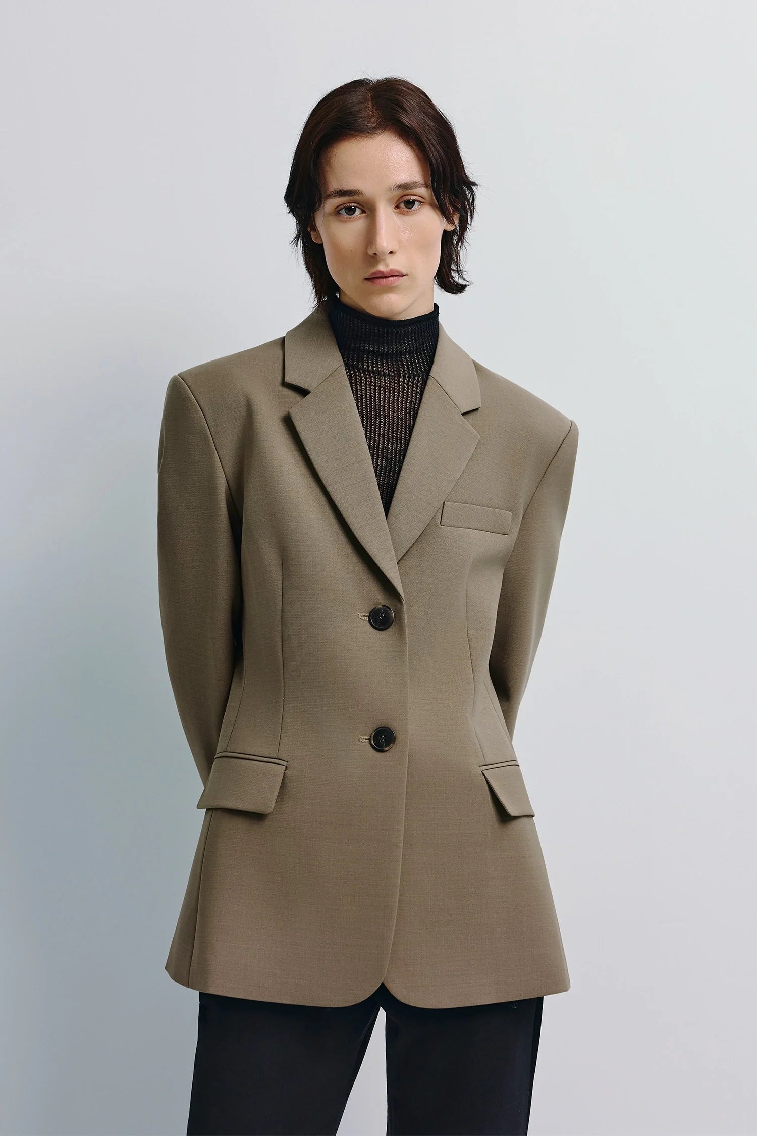 Ellison Oversized Shoulder Blazer