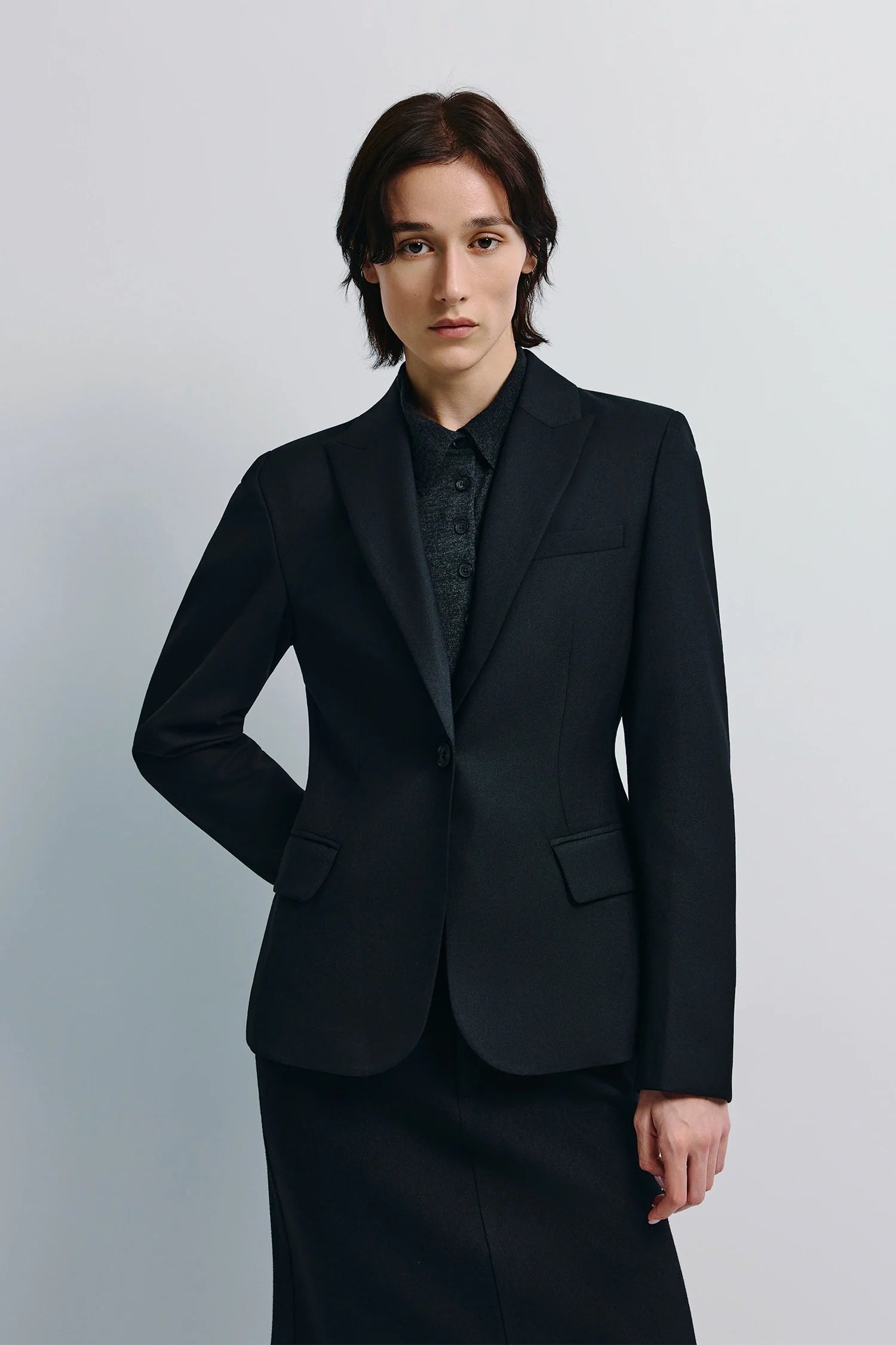 Jin Slim Waist Wool Blazer