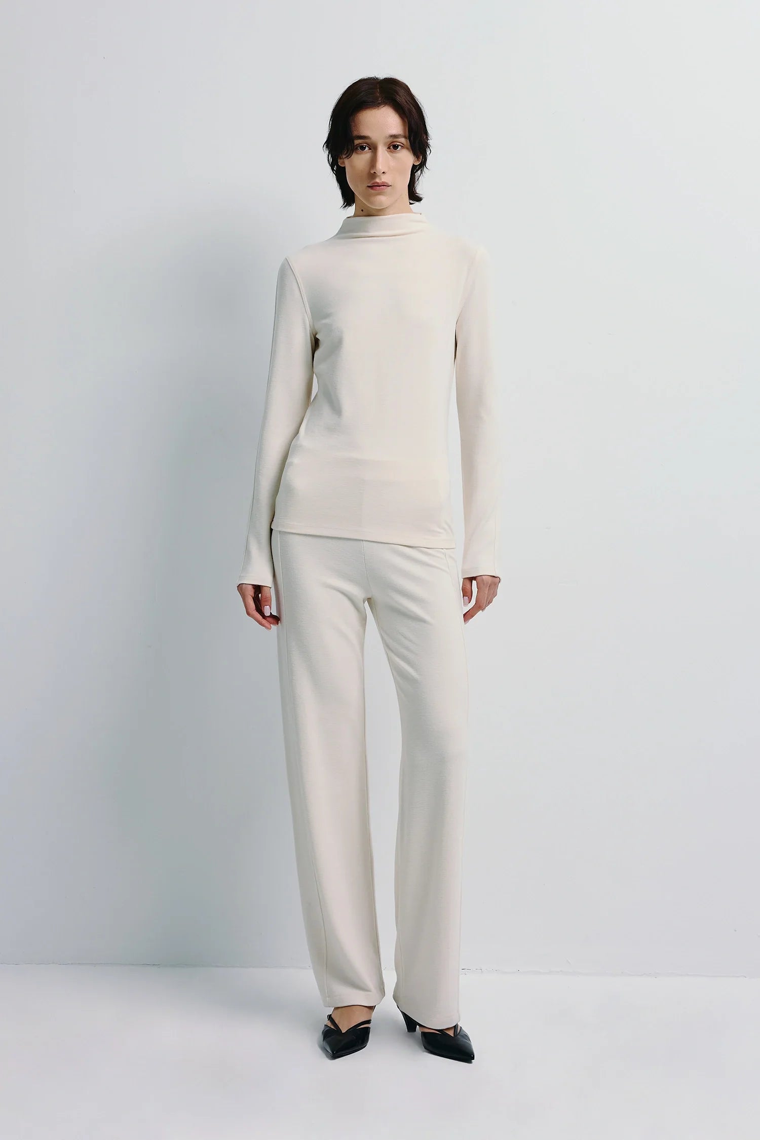 Morgane High Neck Knit Top