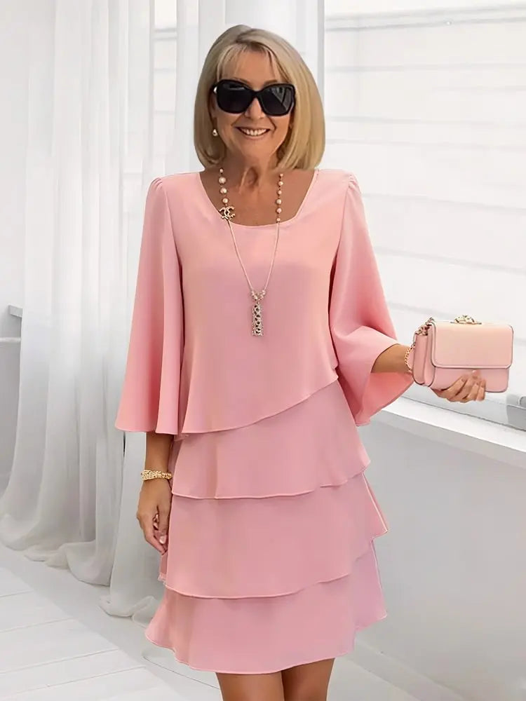 Isabelle's™ | Elegant Comfort Ruffle Dress