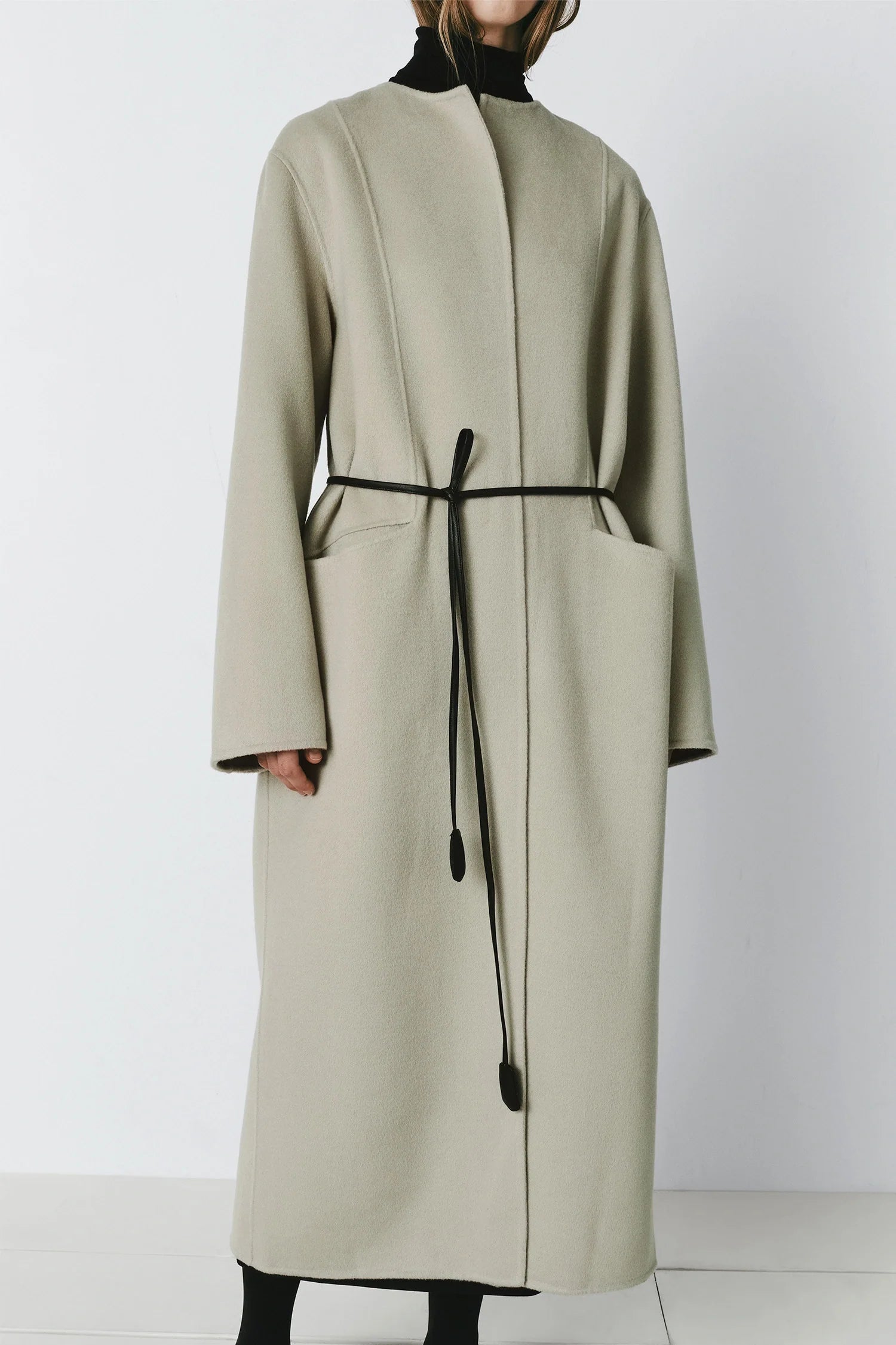 Mathé Belted Double-Faced Coat