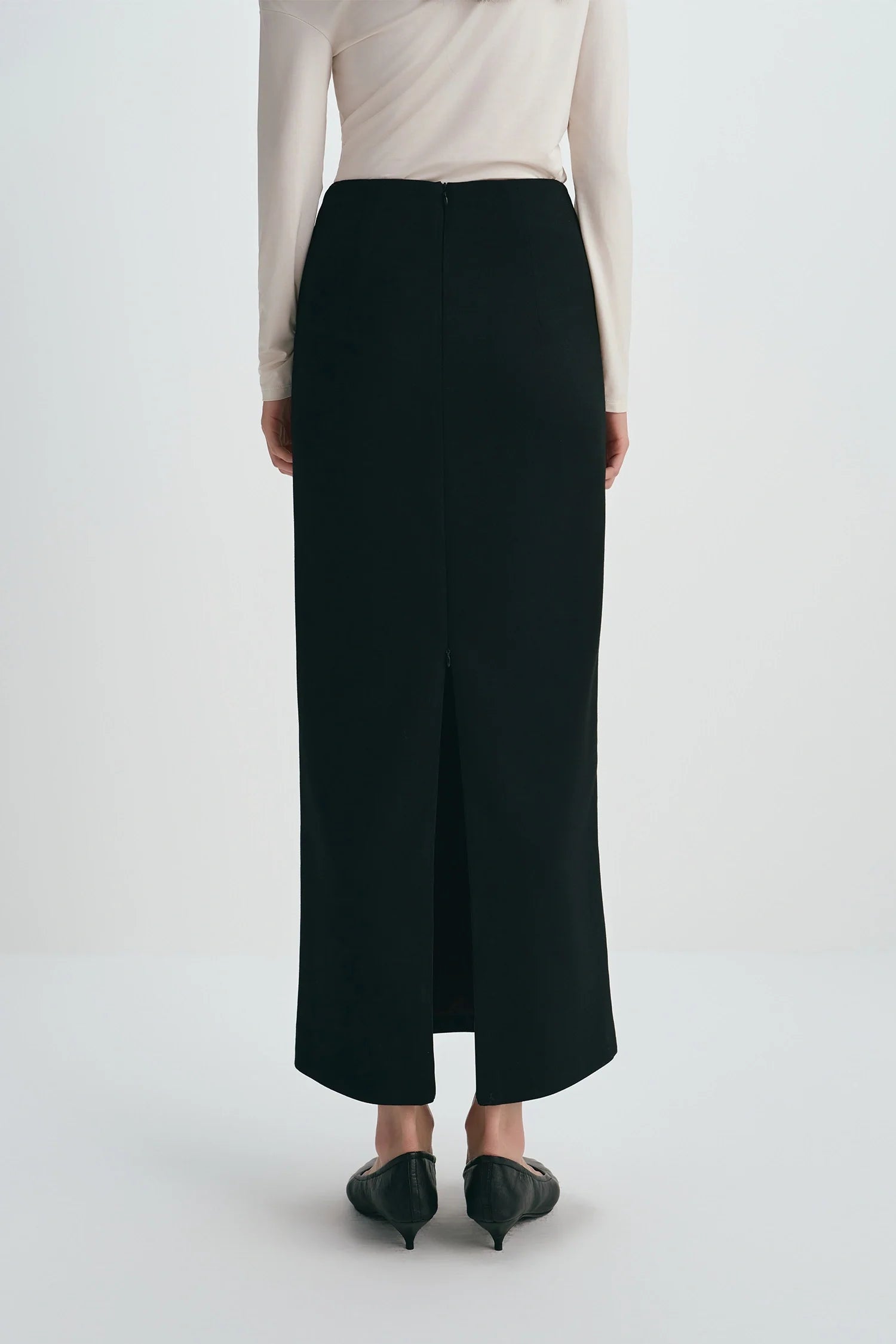 Desy Zip Slit Pencil Skirt