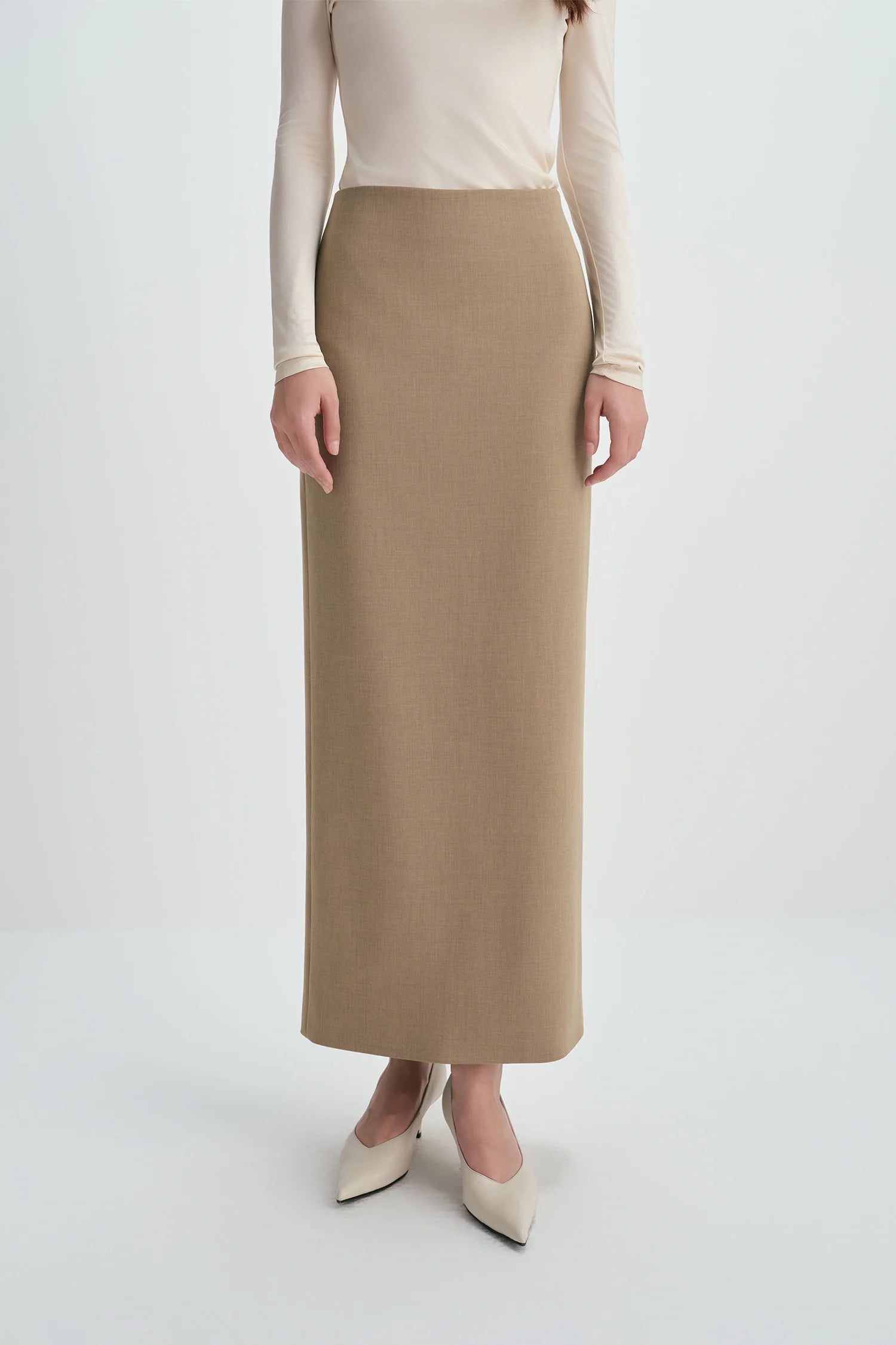 Desy Zip Slit Pencil Skirt