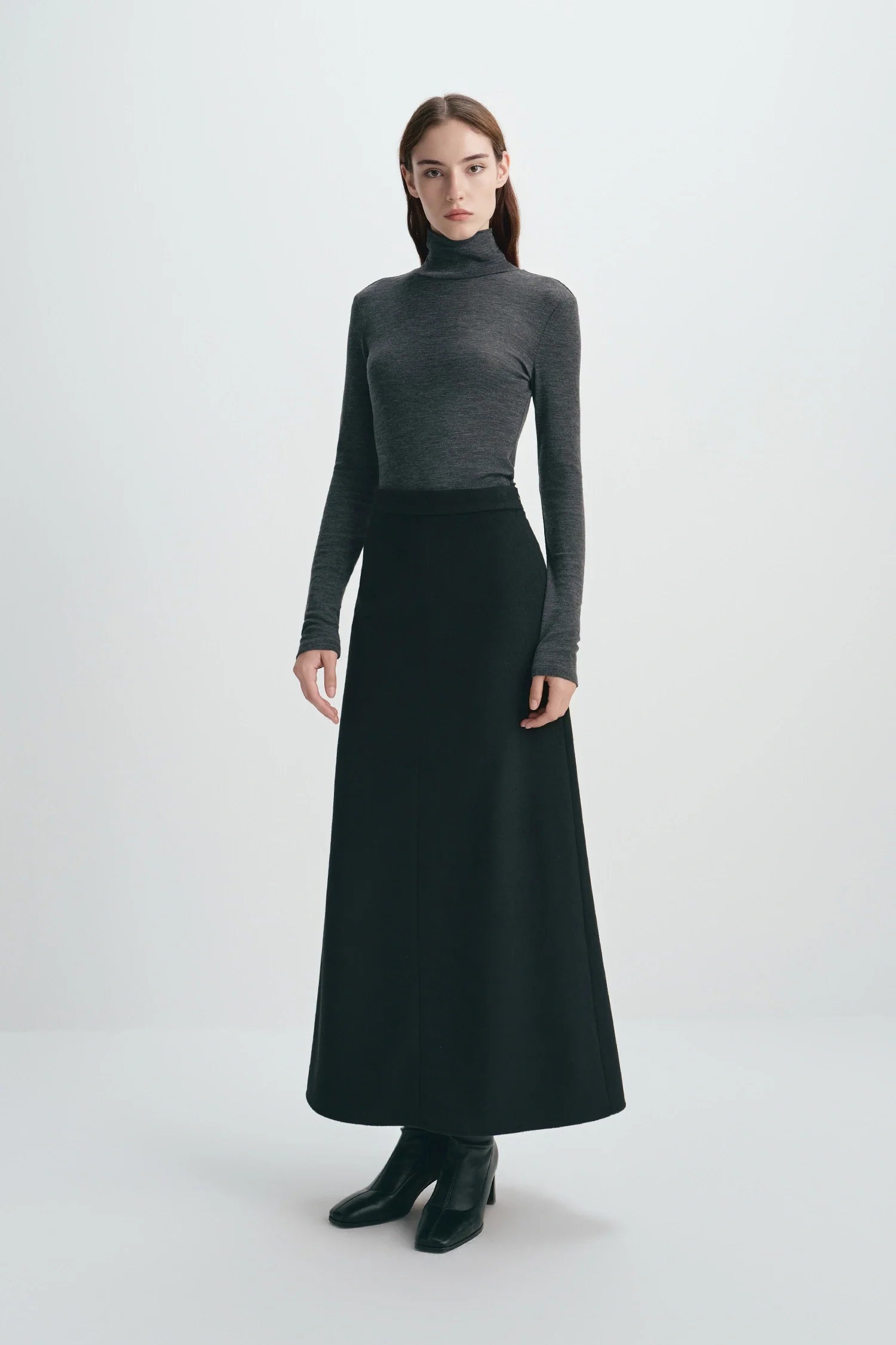 Emi Wool Blend Maxi Skirt