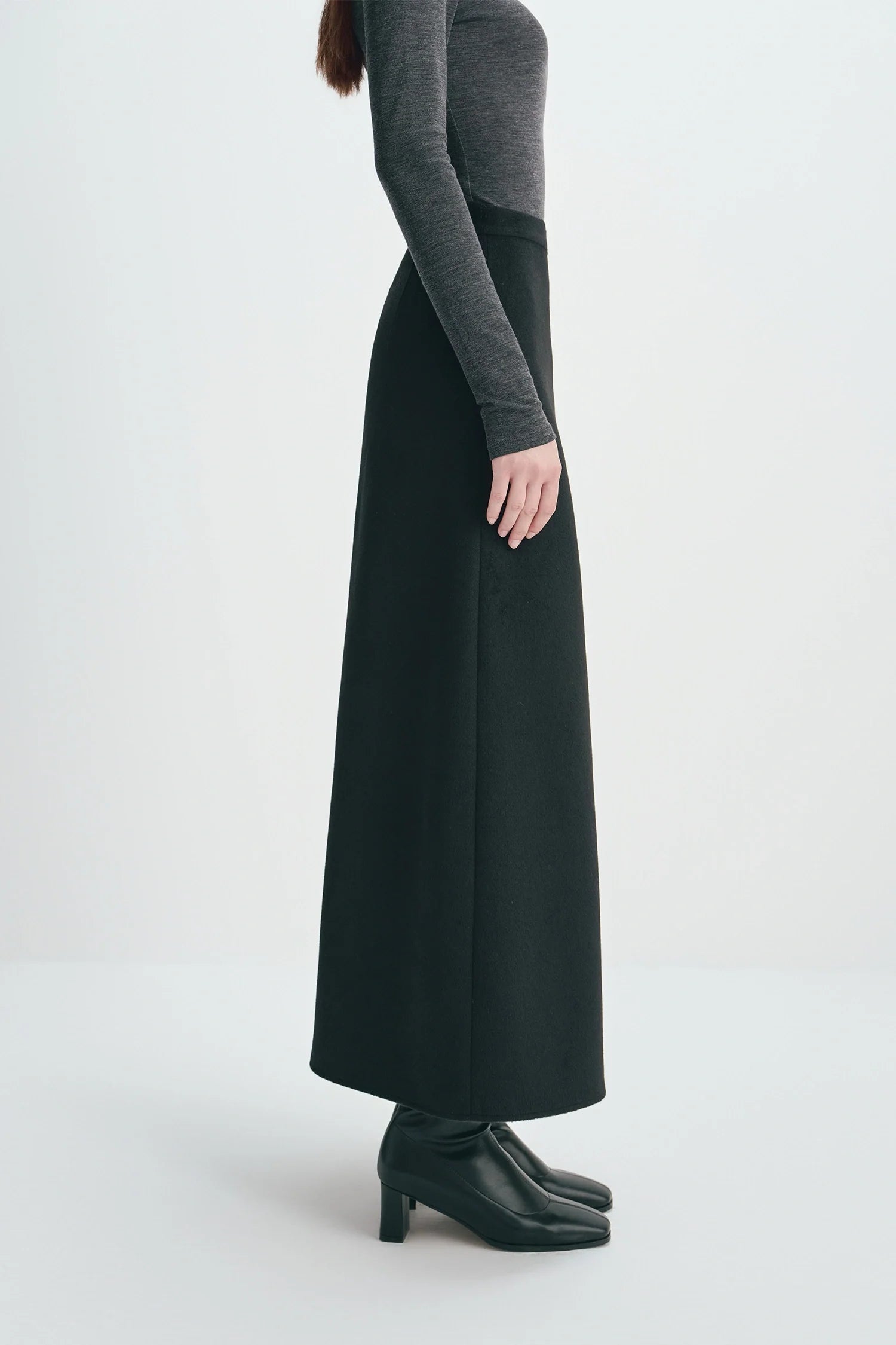 Emi Wool Blend Maxi Skirt