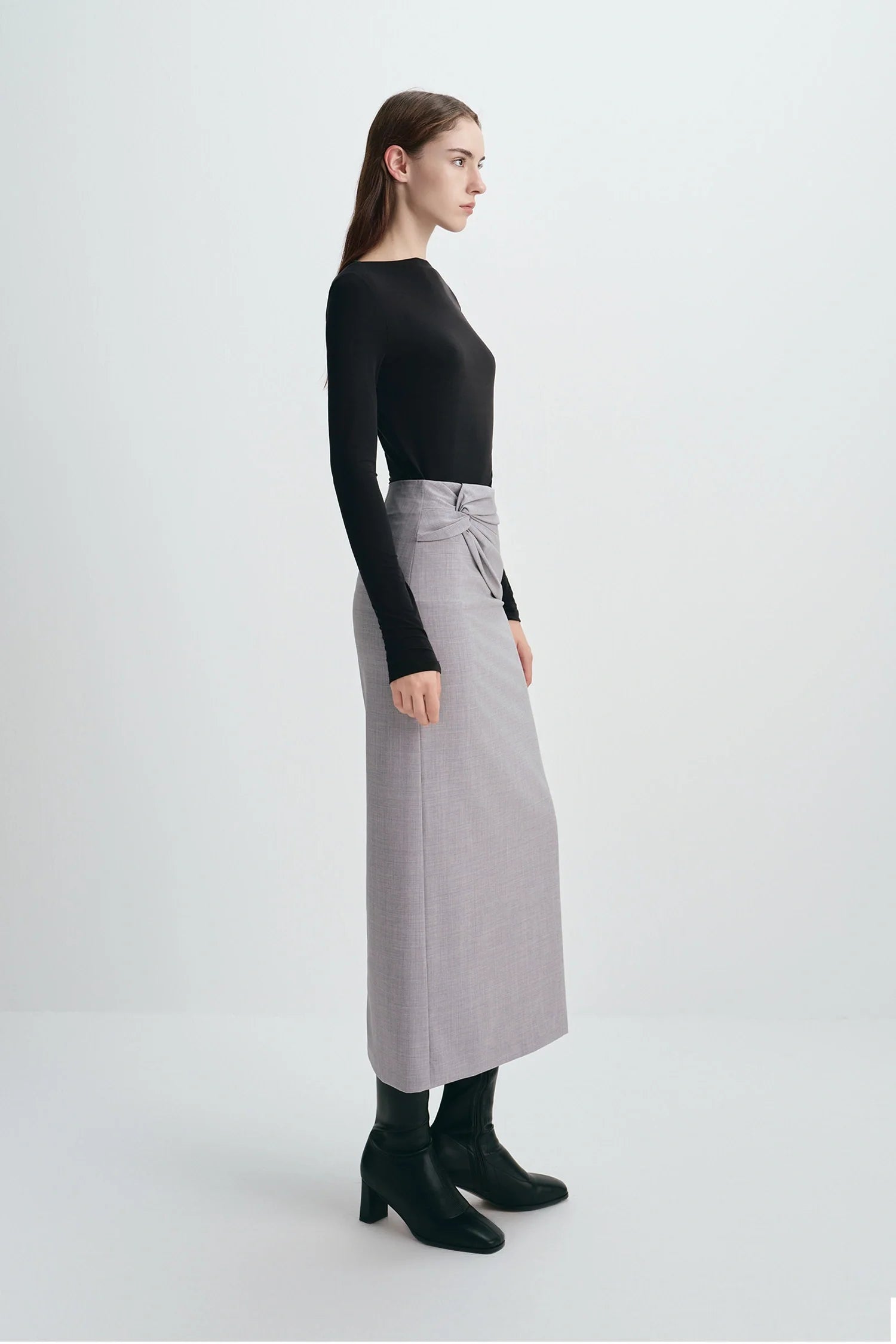 Ginny Knot Waist Midi Skirt