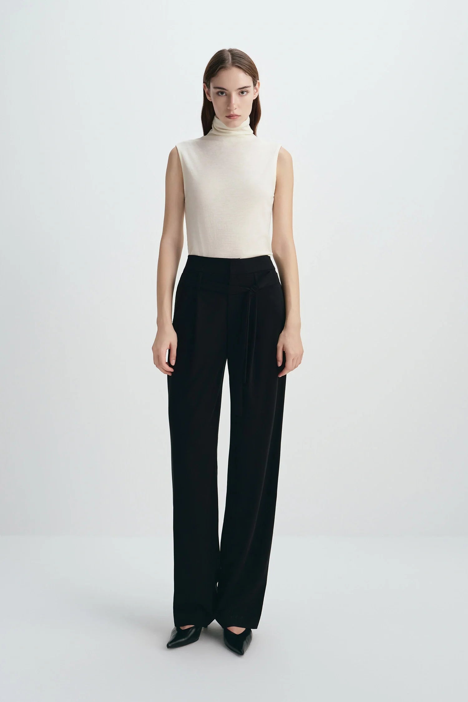 Miles Tie Belt Wide Leg Pant