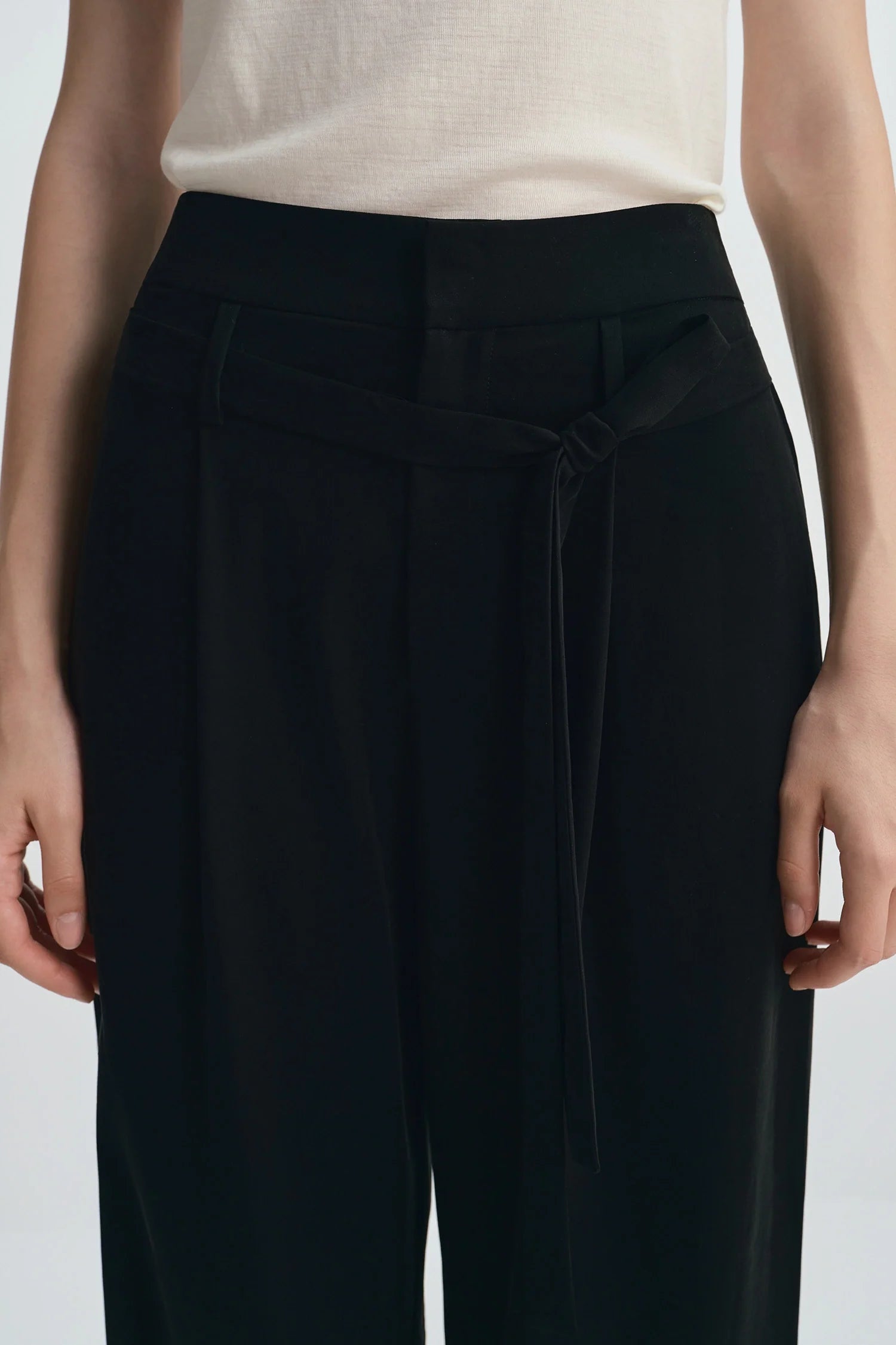 Miles Tie Belt Wide Leg Pant