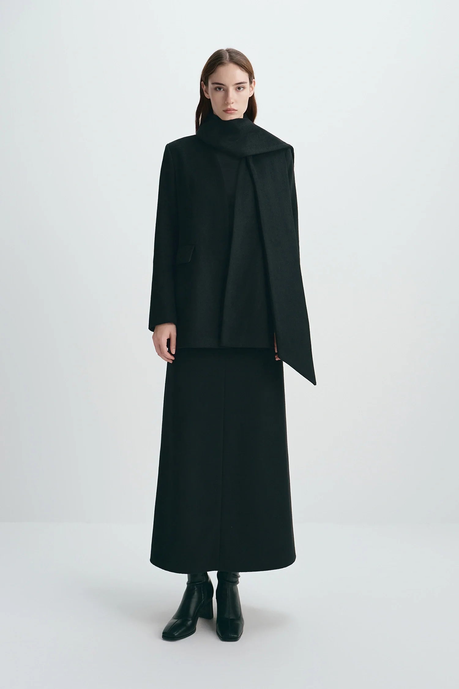 Emi Wool Blend Scarf Jacket