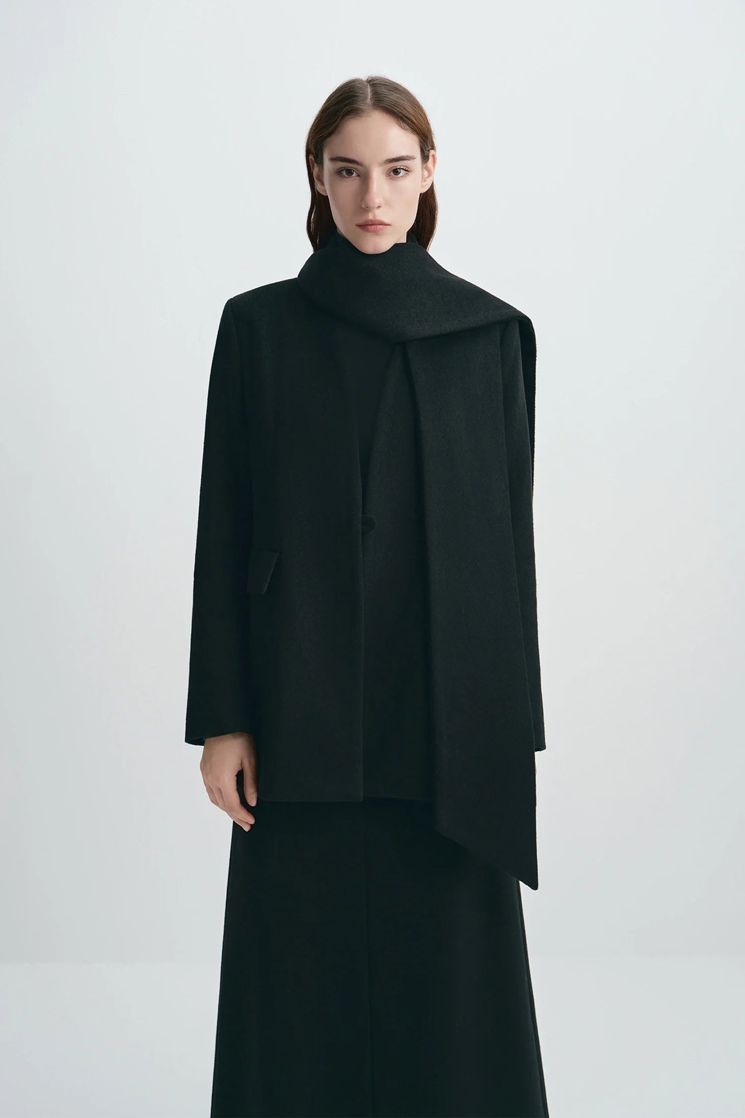 Emi Wool Blend Scarf Jacket