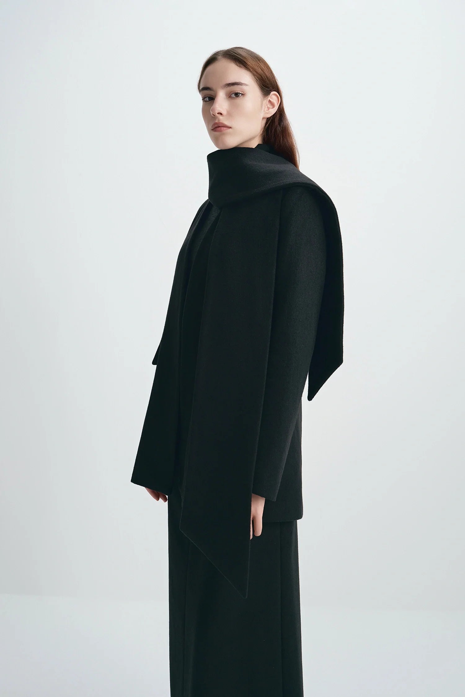 Emi Wool Blend Scarf Jacket
