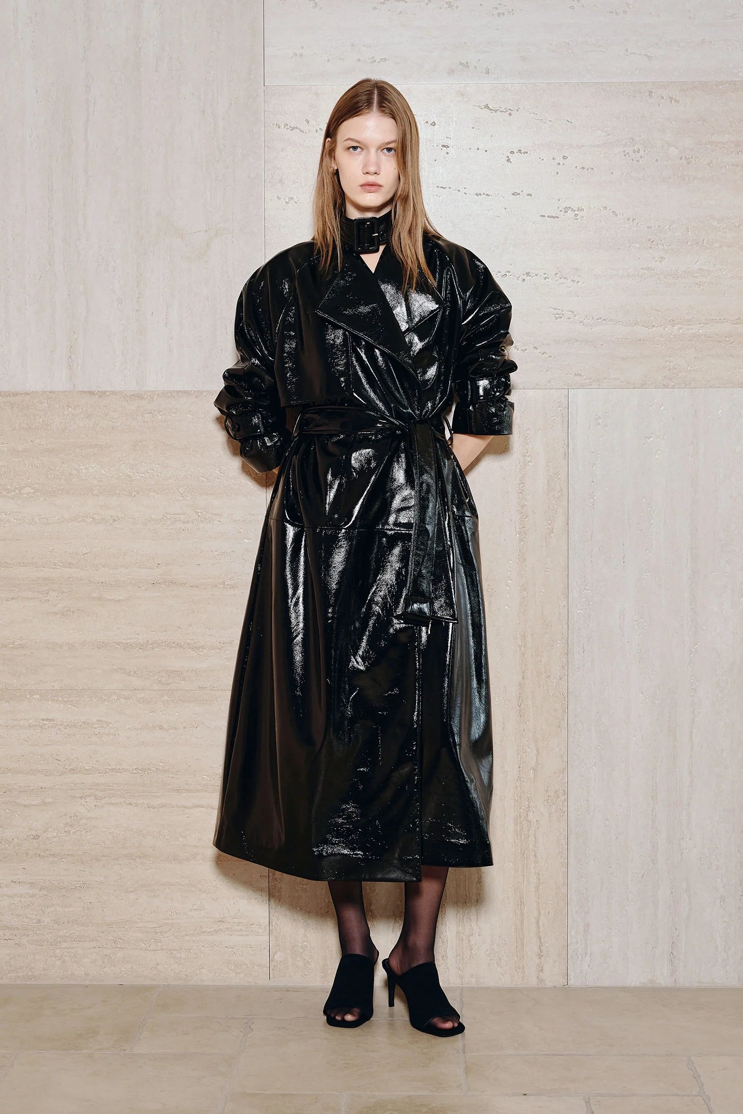 Hyde Shiny Pu Trench Coat