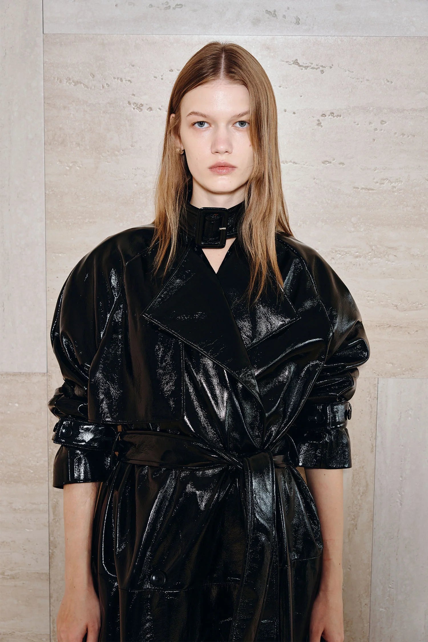 Hyde Shiny Pu Trench Coat